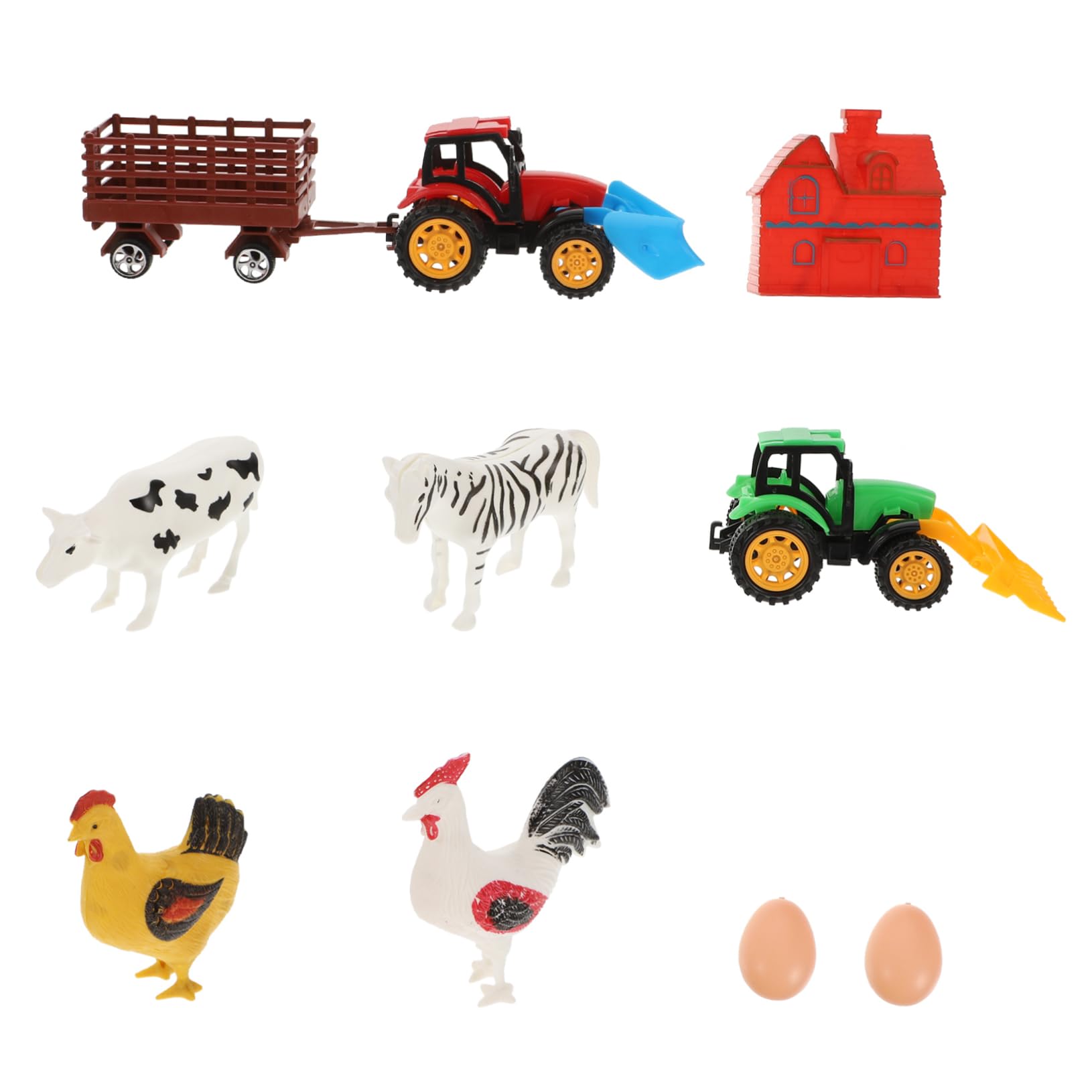 Abaodam Farm Animal Toys Set - 12PCS Plastic Farm Animals Figures for Kids, Horse, Cow, Pig & More - Educational Ranch Playset for Toddlers, Birthday Gifts & Cake Decorations - Perfect for Pretend Play, Classroom Learning & Parent-Child Activities
