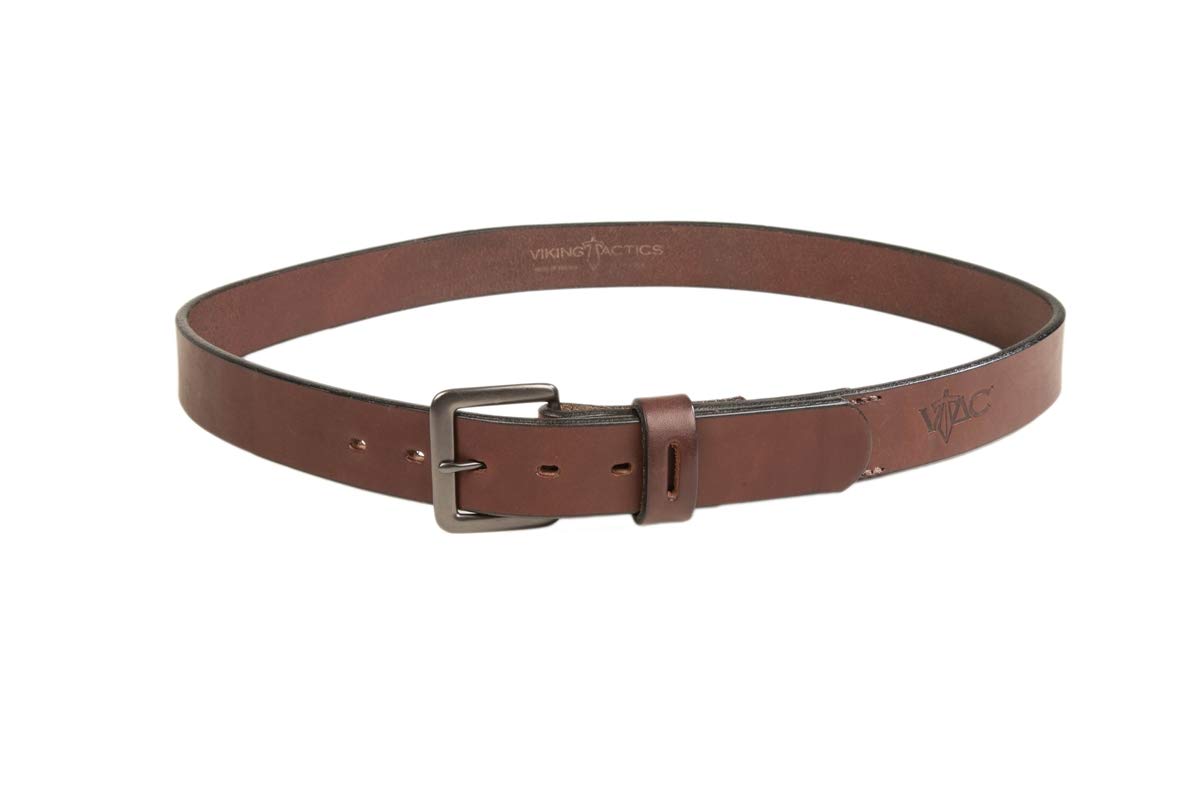 Viking Tactics® Genuine Leather Belt - Heavy Duty EDC Belt for Men, Tactical Gun Belt, Made in USA | Perfect for Outdoor, Hiking, Concealed Carry & Everyday Use