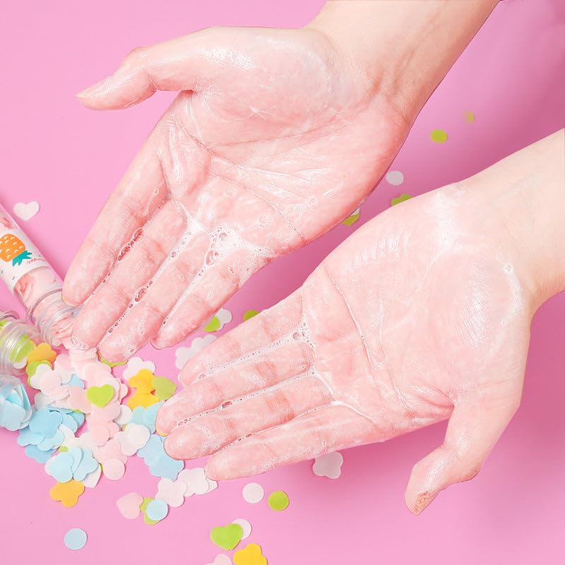 Portable Flower-Shaped Paper Soap Strips in Test Tube Bottle - Travel Hand Wash for Camping, Hiking & Outdoor Activities