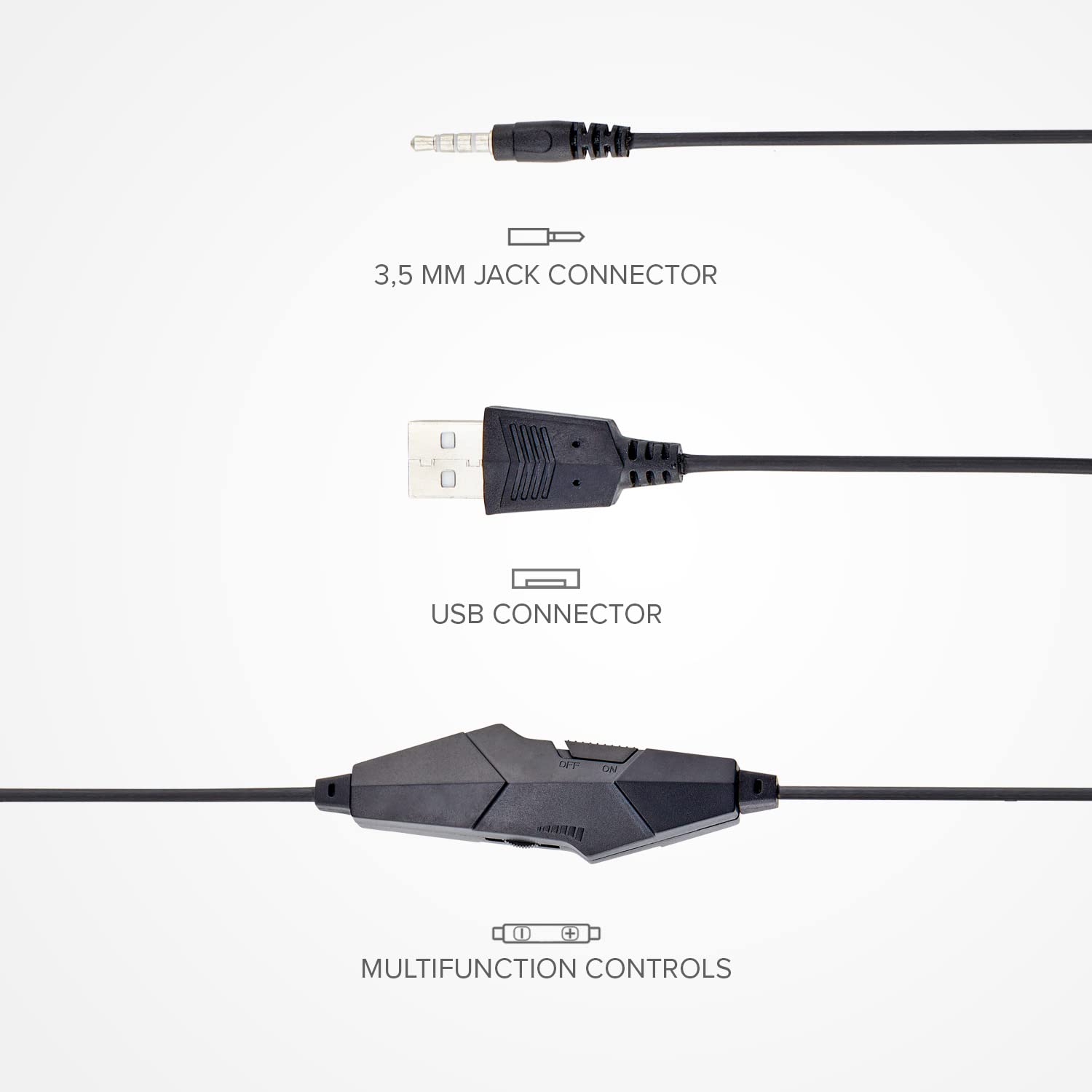 Music Hero Buster Wired Gaming Headset with 1.8m Cable, RGB Lights & Adjustable Mic - 3.5mm Jack for PS5, PS4, Xbox, Nintendo Switch, PC, Laptop, Tablet, Smartphone - Perfect for Gaming, Streaming & Online Classes