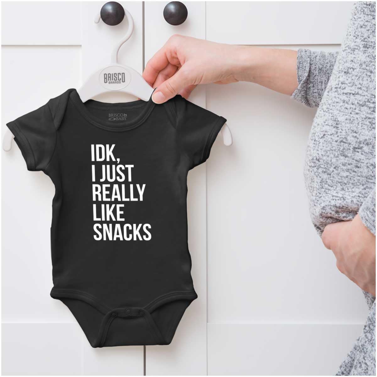 Funny Baby Romper 'I Just Really Like Snacks' - Cute Unisex Infant Bodysuit for Boys & Girls | Perfect for Playdates, Photo Shoots & Everyday Wear