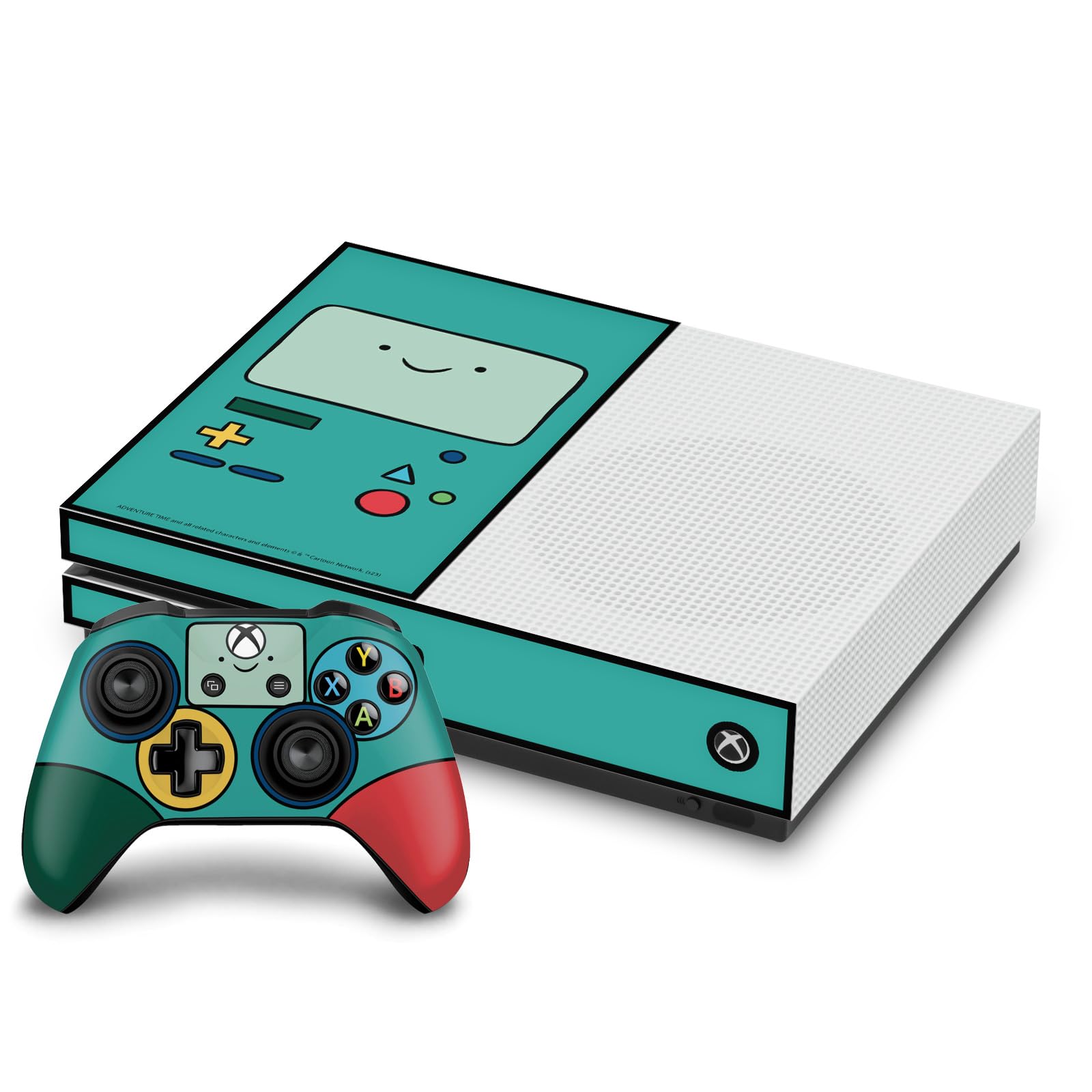 Officially Licensed Adventure Time BMO Vinyl Sticker Skin for Xbox One S Console & Controller - Gaming Decal Cover with Premium Graphics - Perfect for Gamers & Cartoon Fans