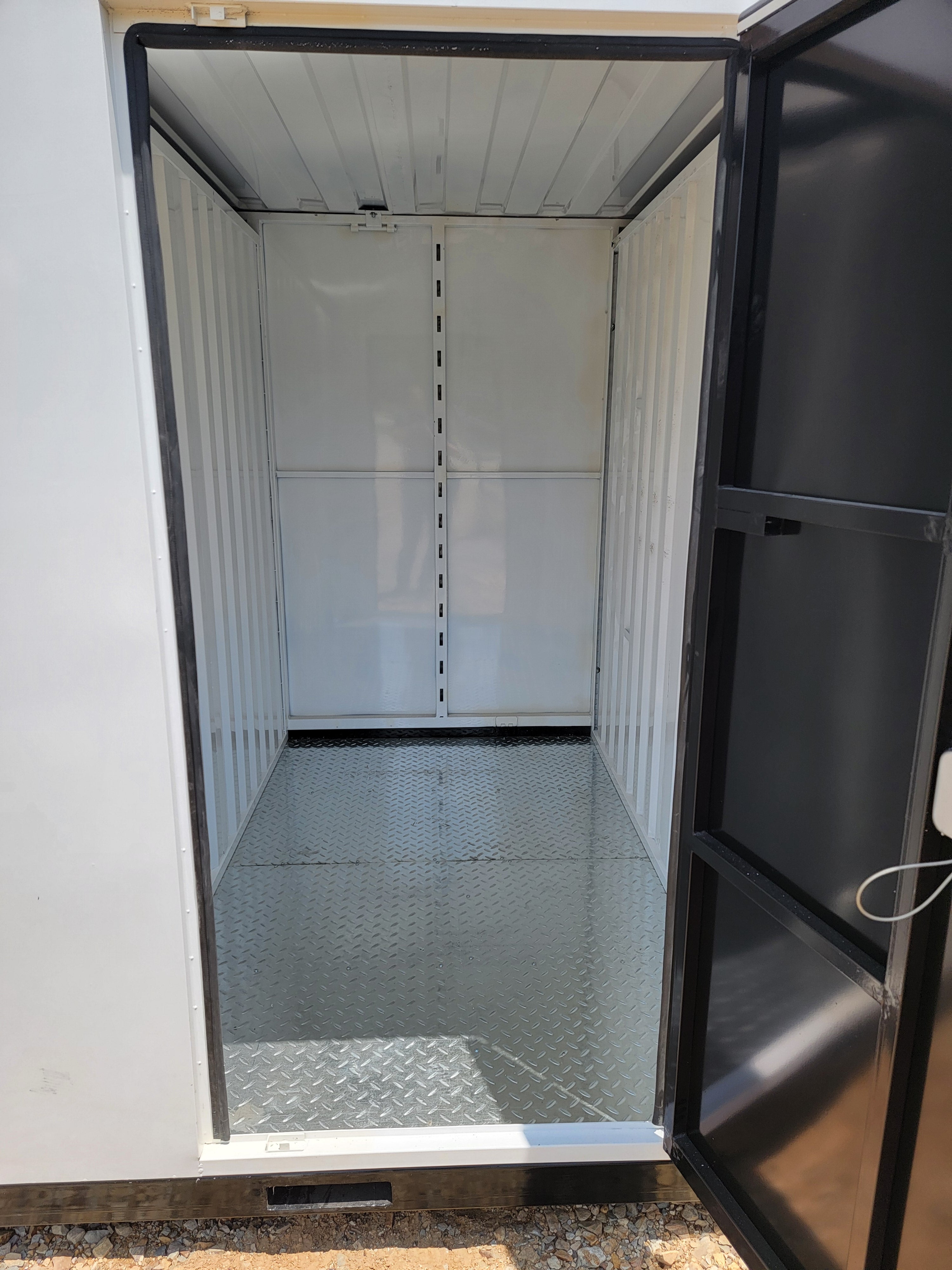 8'x20' Four Door Portable Relocatable Storage Container - Durable Steel Construction for Home, Business & Construction Site Storage Solutions