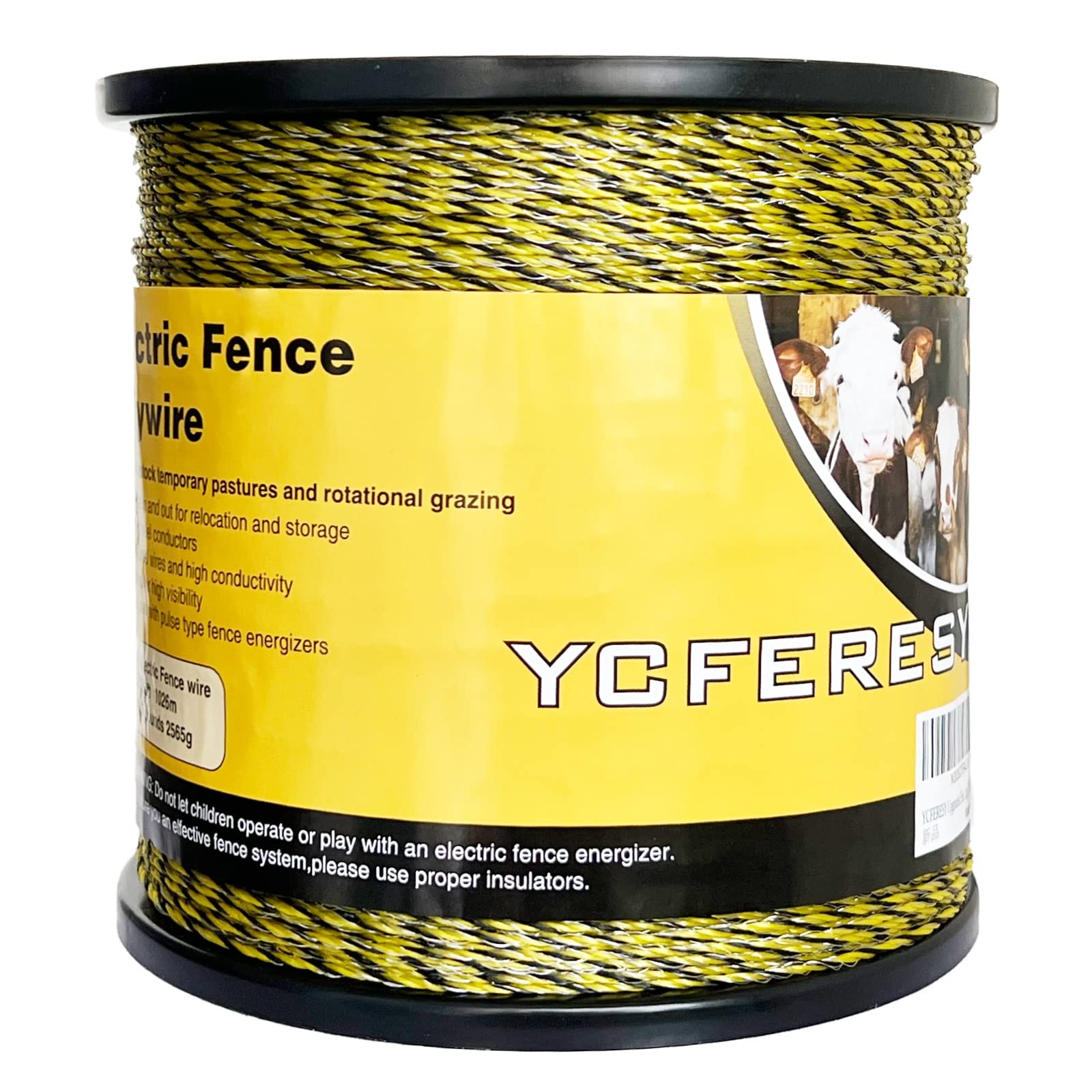 Upgraded Electric Fence Polywire 3366 Feet (1026 Meters) - 6 Stainless Steel Strands for Superior Conductivity & Rust Resistance | Portable UV-Resistant Electric Fencing for Livestock, Pets & Farm Security | Ideal for Pastures, Gardens & Perimeter Protection