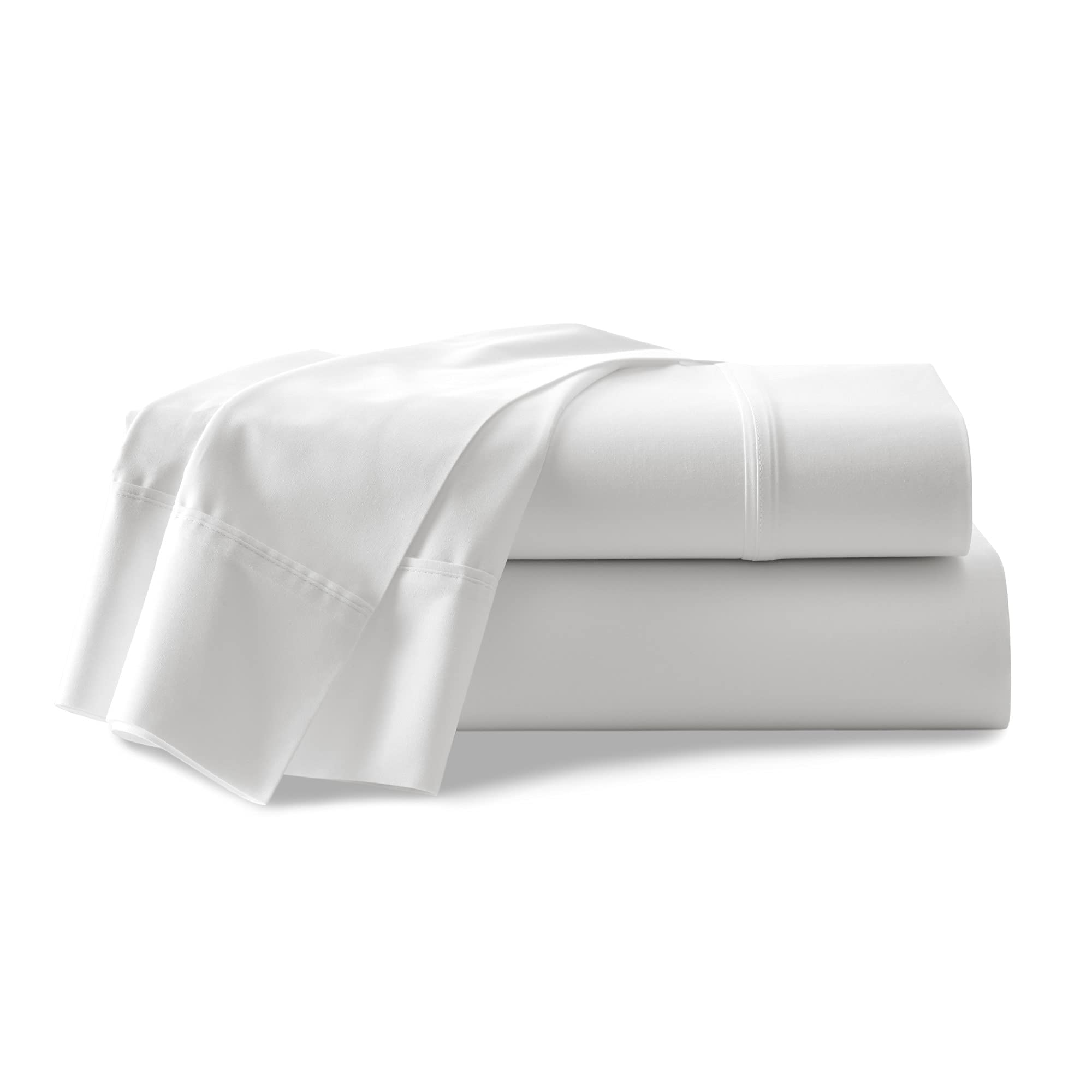 Martex Clean Essentials Antimicrobial Cotton Blend Sheet Set - Twin Size, White - Soft & Breathable Bed Sheets for Home, Hotel, Dorm, or Travel Use