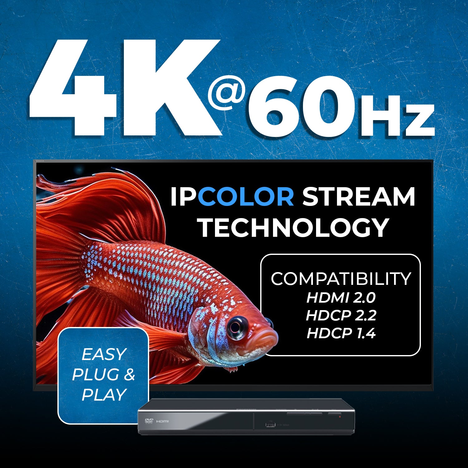 4K@60Hz HDMI Extender Over IP - 500ft Cat6 UHD EXM500K with Loop & IR Support for Home Theater, Gaming, and Conference Room Setup