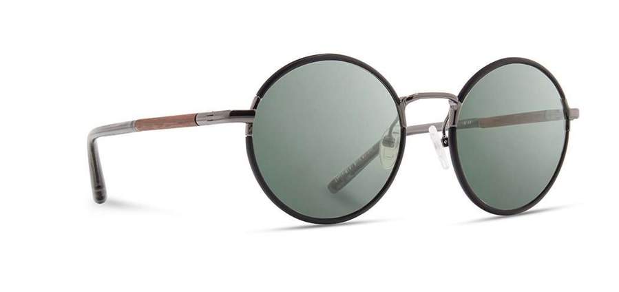 Shwood Hawthorne Acetate Sunglasses - Black Chrome/Mahogany Frame with G15 Lens - Stylish UV Protection for Outdoor Activities & Driving