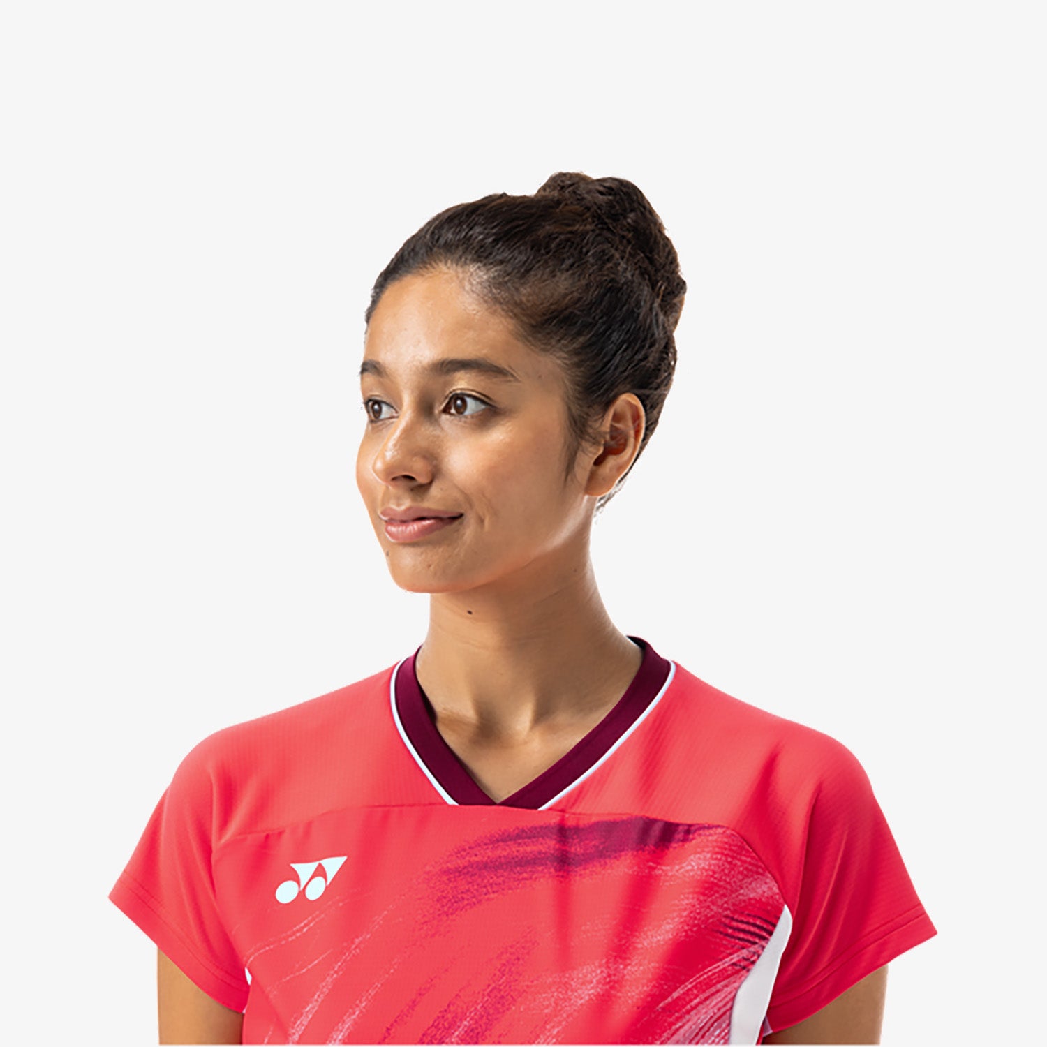 Yonex Women's Crew Neck Tournament Tennis Shirt 20769PR (Pearl Red) - Breathable Performance Top for Competitive Play & Training