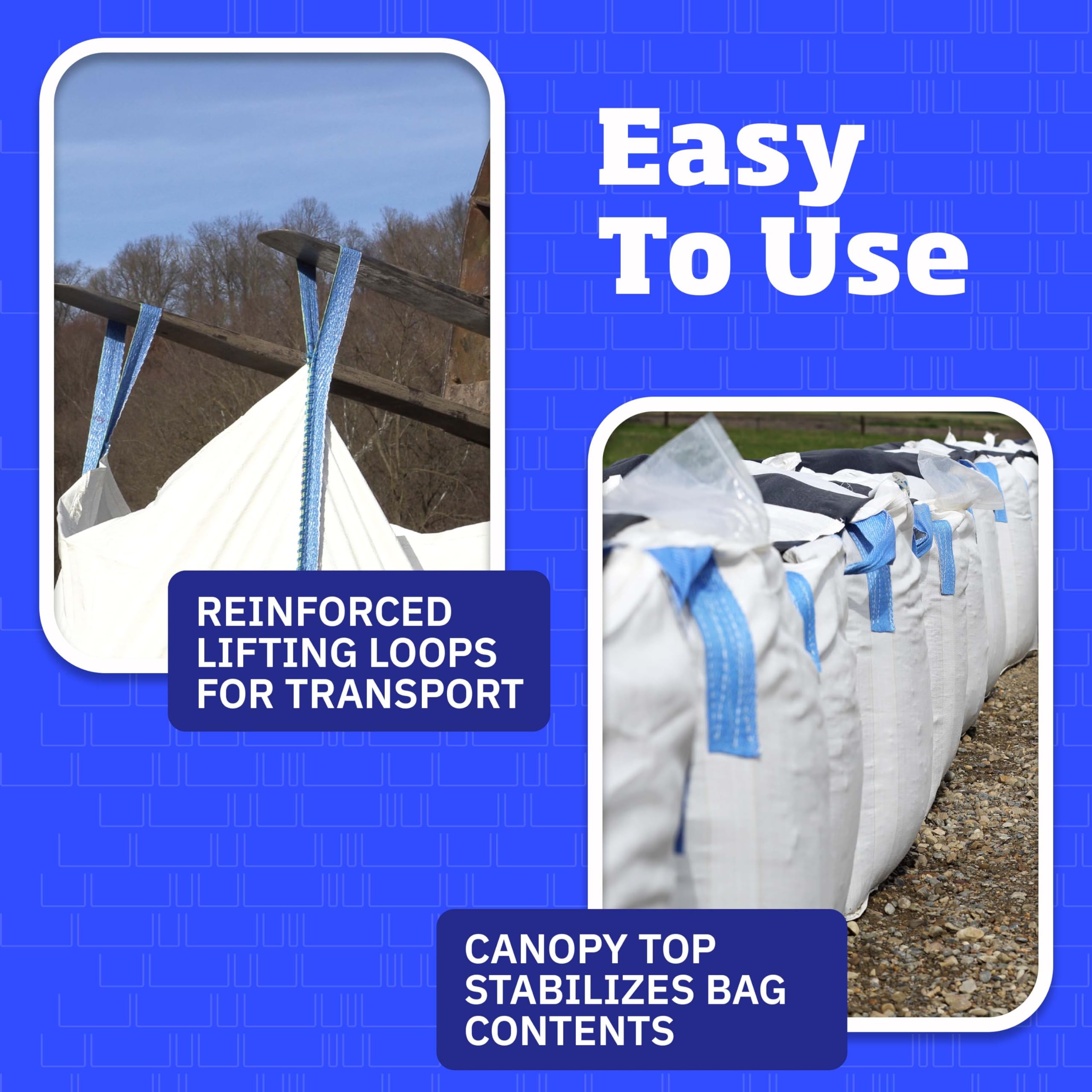 Heavy Duty 200-Gallon White Woven Polypropylene Contractor Trash Bags - DURASACK Builder's Bulk Bags for Demolition & Construction, 2200 lbs Capacity, Flap Top, Pack of 10 - Perfect for Job Site Cleanup, Debris Removal & Large Waste Disposal
