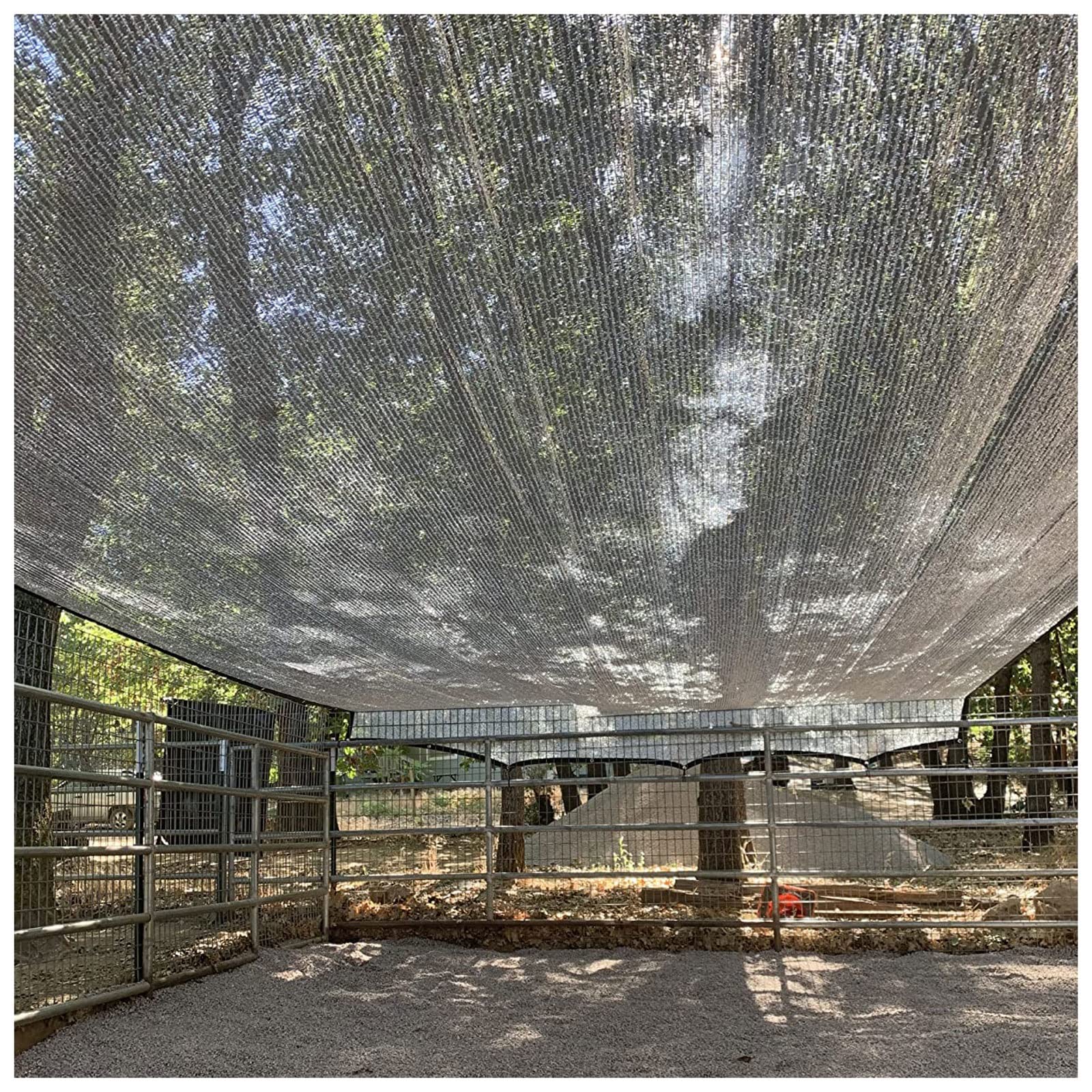 85% Aluminet Shade Cloth - UV Protection Sun Block Fabric with Grommets for Pergola, Canopy, Car Cover & Pet Shelter (4x6M) - Ideal for Outdoor Shade, Garden, Greenhouse & Patio Protection