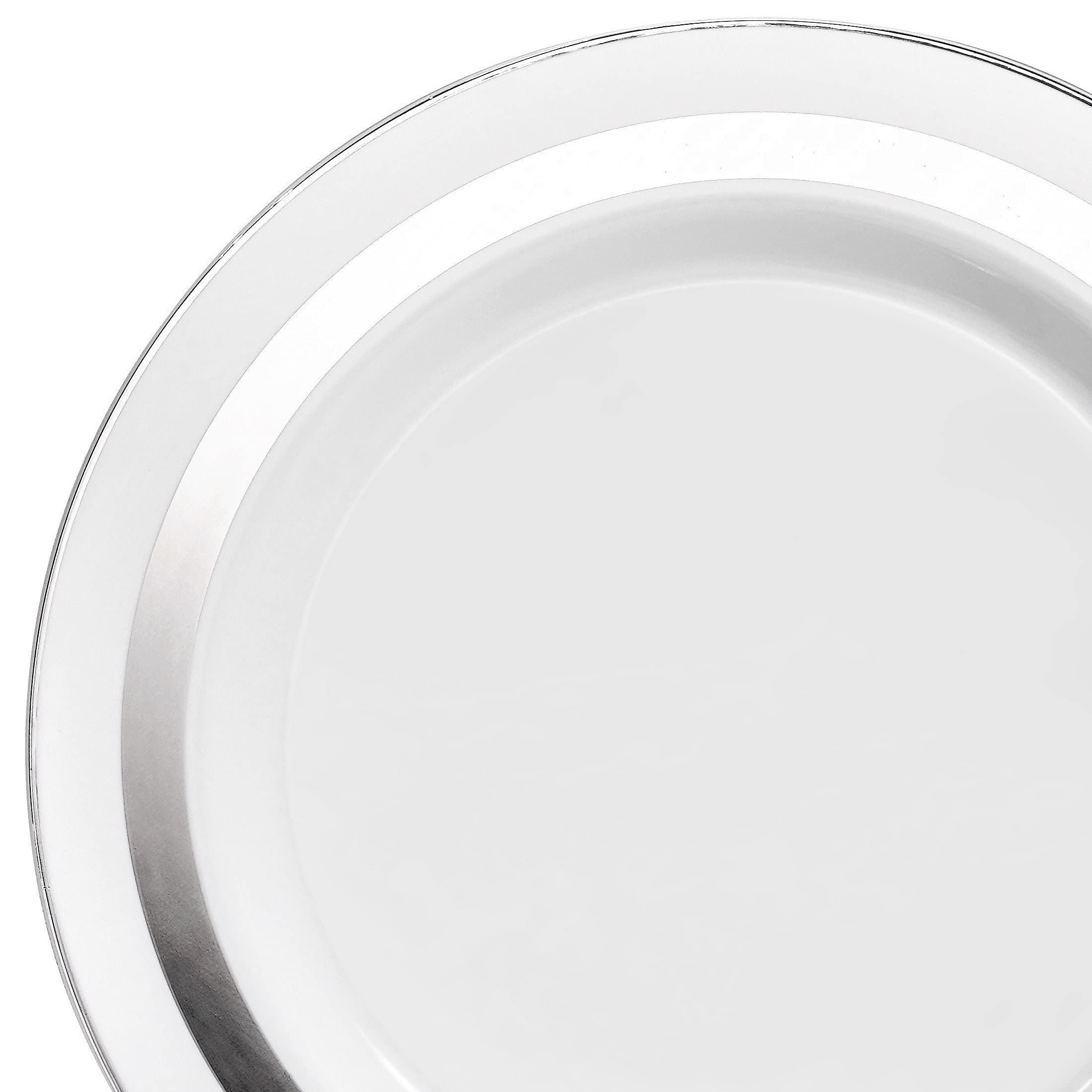 360-Piece Wedding Disposable Plastic Plate & Silverware Set (60 Guests) - 10.5