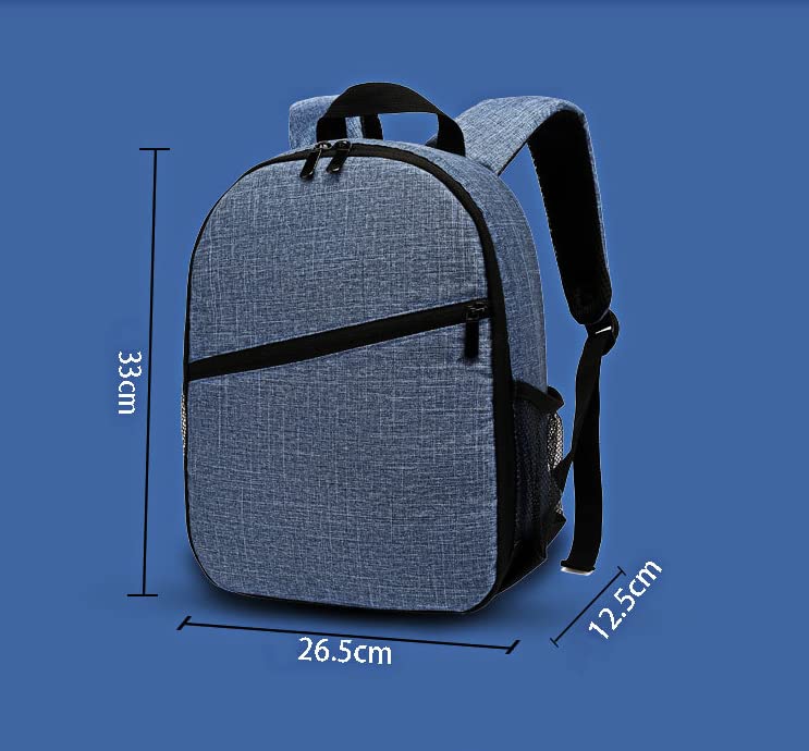 Waterproof Camera Backpack for Photographers - Large Capacity DSLR Camera Bag with Padded Compartment for Men & Women (Blue) - Perfect for Travel, Hiking & Outdoor Photography
