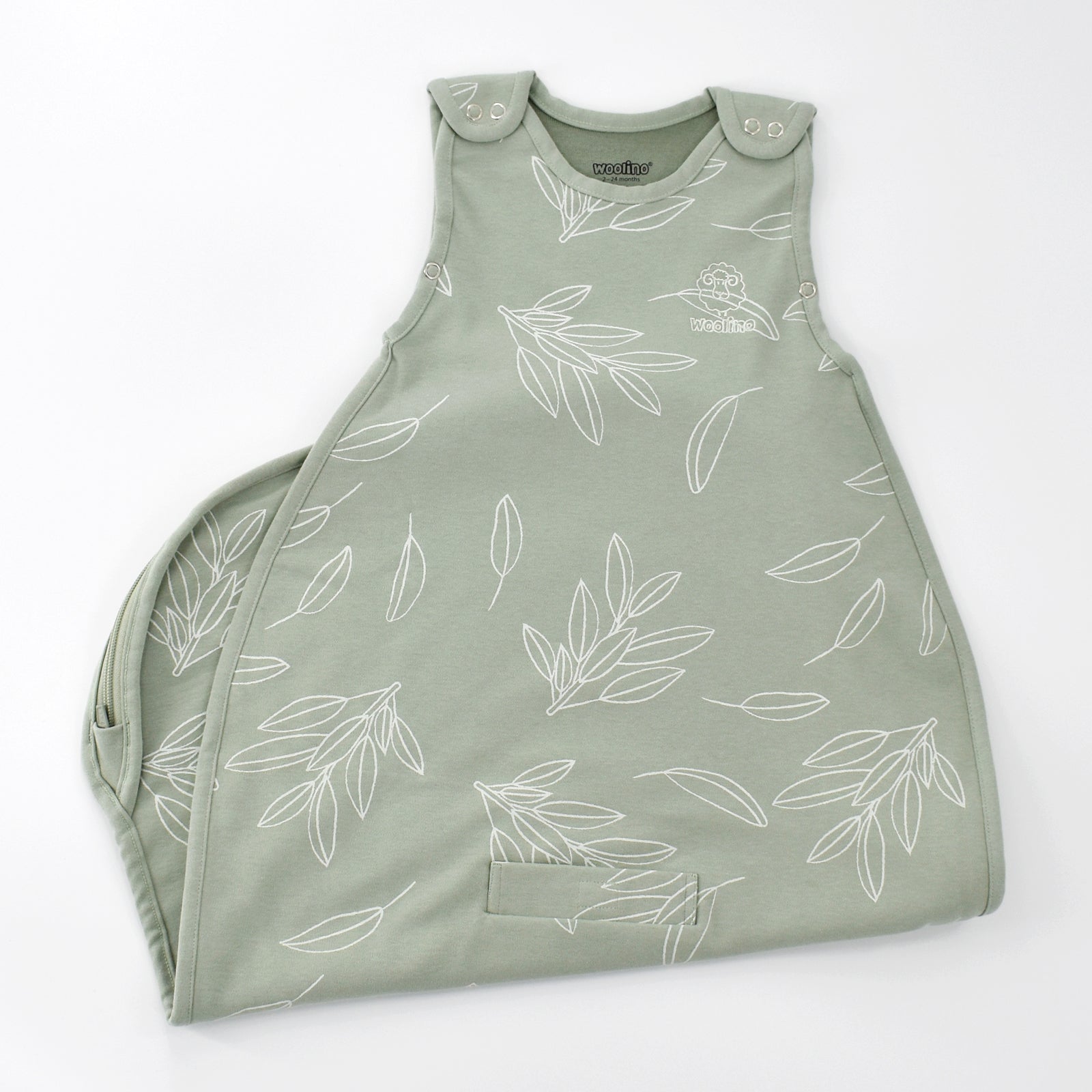 4 Season Ultimate Toddler Sleep Bag - Merino Wool & Organic Cotton for Kids 2-4 Years - Sage Green - Cozy & Breathable for Nursery, Daycare & Travel