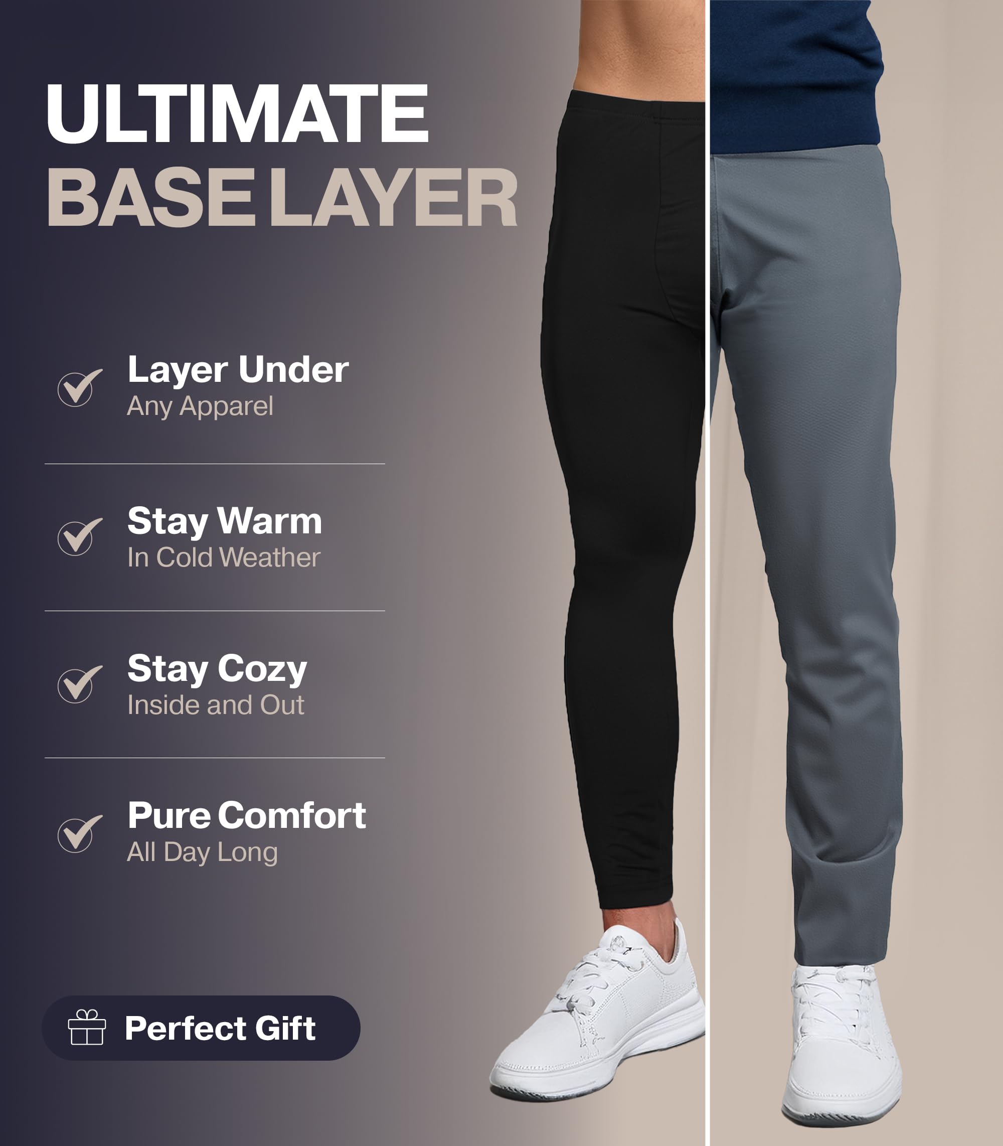 Thermajohn Men's Thermal Underwear Set - Long Johns & Leggings for Cold Weather - Warm Base Layer for Winter Sports, Hiking & Outdoor Activities