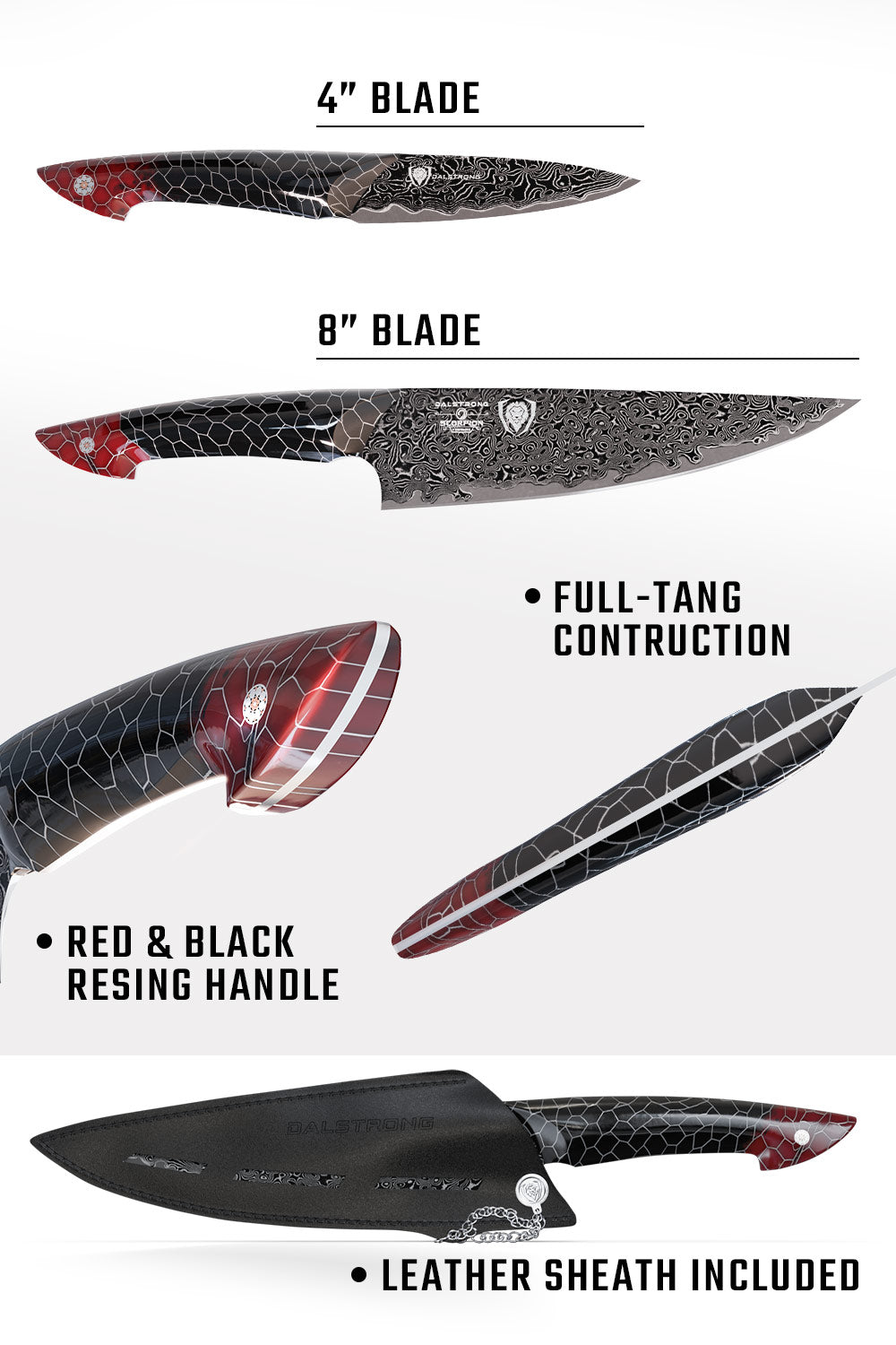 Premium 2-Piece Chef Knife & Paring Knife Set - Scorpion Series by Dalstrong | High-Performance Kitchen Cutlery for Professional Chefs & Home Cooking