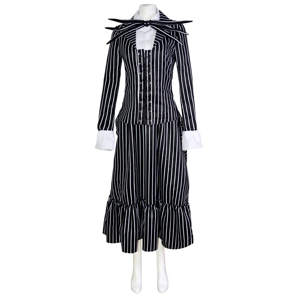 Official The Nightmare Before Christmas Jack Skellington Costume for Adults - Halloween Cosplay Suit for Men & Women | Perfect for Halloween Parties, Cosplay Events & Themed Gatherings