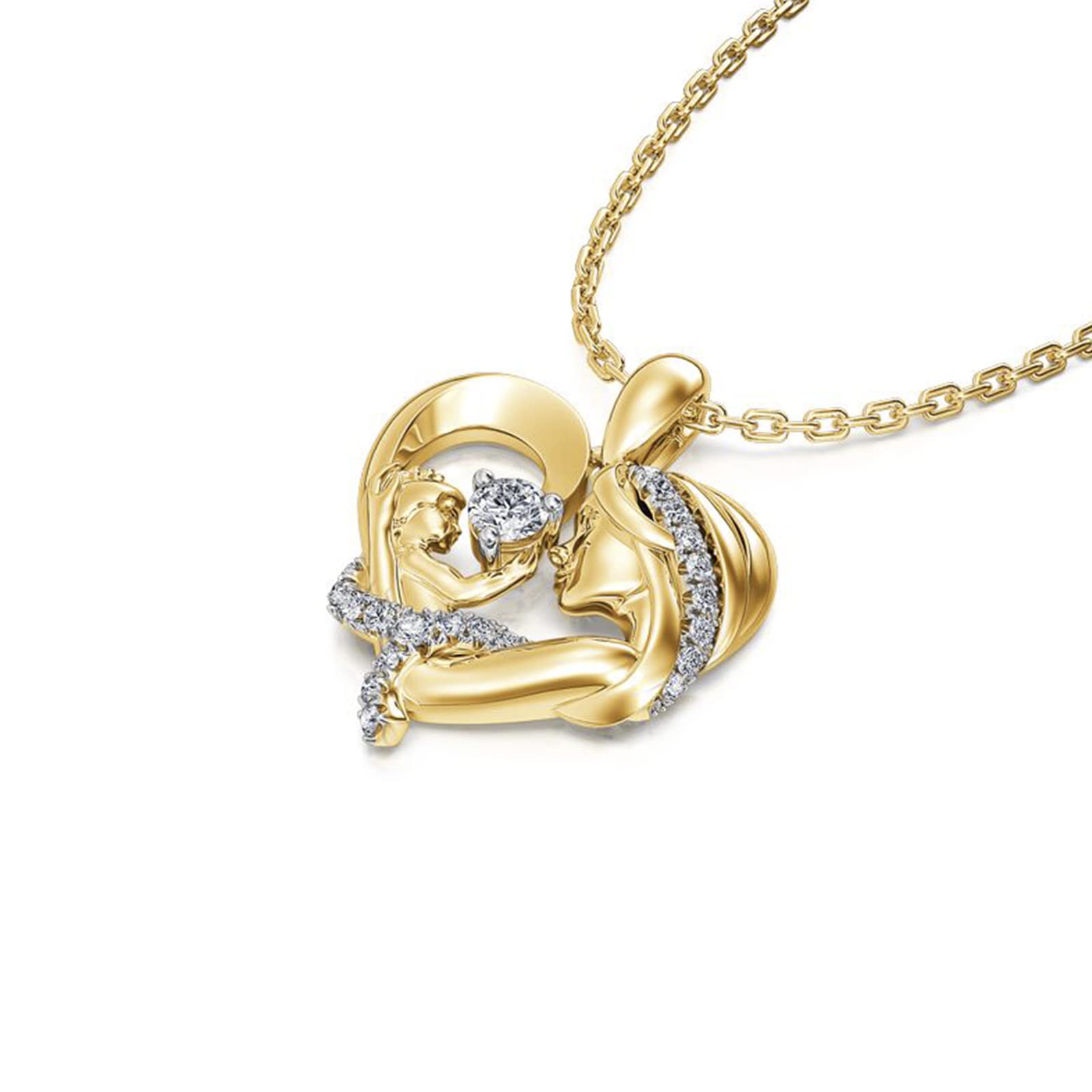 Jeulia Sterling Silver Love Heart Birthstone Necklace for Women - Personalized Pendant Jewelry Gift for Birthday, Mother's Day, Valentine's (Sister, Wife, Girlfriend) with Gift Box | Perfect for Anniversaries, Romantic Occasions & Everyday Wear