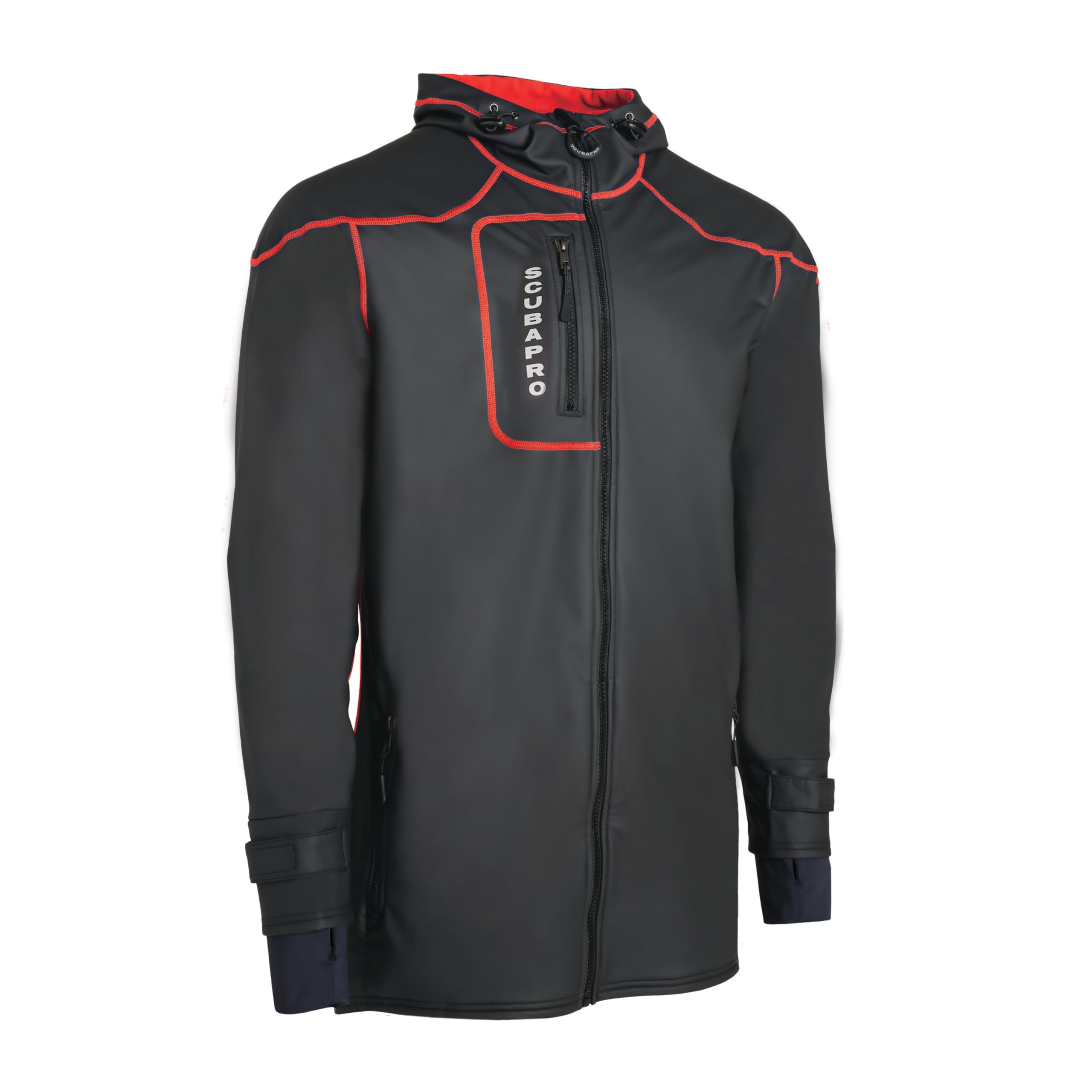 Scubapro Men's Cruise Coat - Waterproof Windbreaker Jacket for Diving & Sailing - Red - Perfect for Outdoor Adventures, Travel & Water Sports