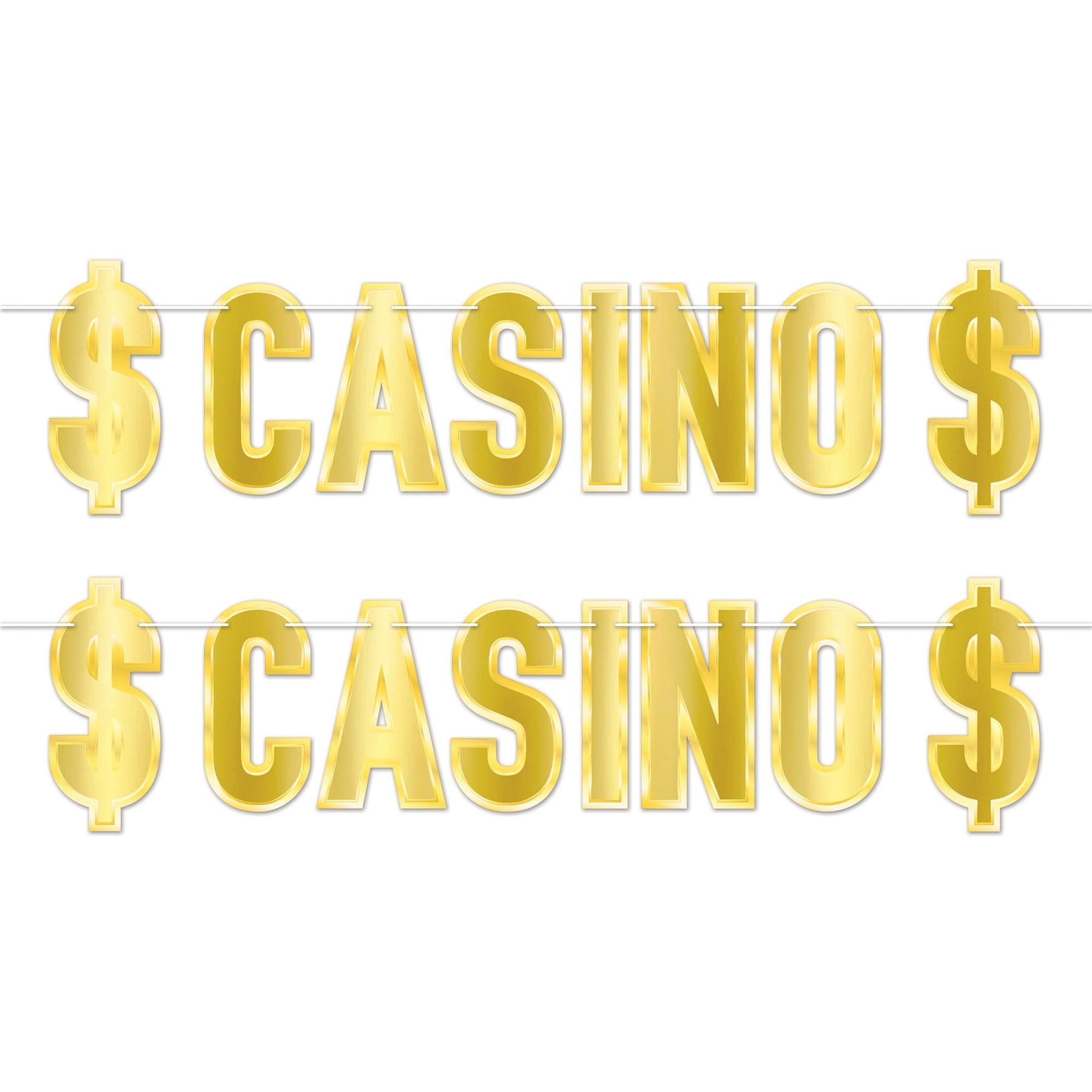 12 Pack Beistle Foil Casino Party Streamers - Gold & Silver Decorations for Casino Night, Birthday, Bachelorette Party & Special Events