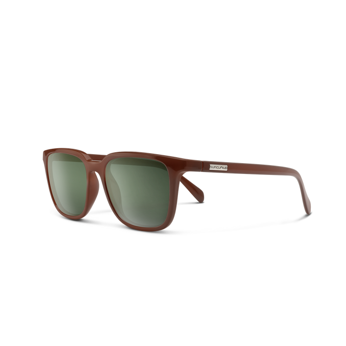 Boundary Cedar Wood Sunglasses with Polarized Gray Green Lenses - UV Protection for Outdoor Sports & Driving