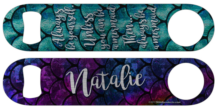 Personalized Speed Bottle Opener with Mermaid Design - Perfect for Beach Parties, Poolside Drinks & Gift Giving