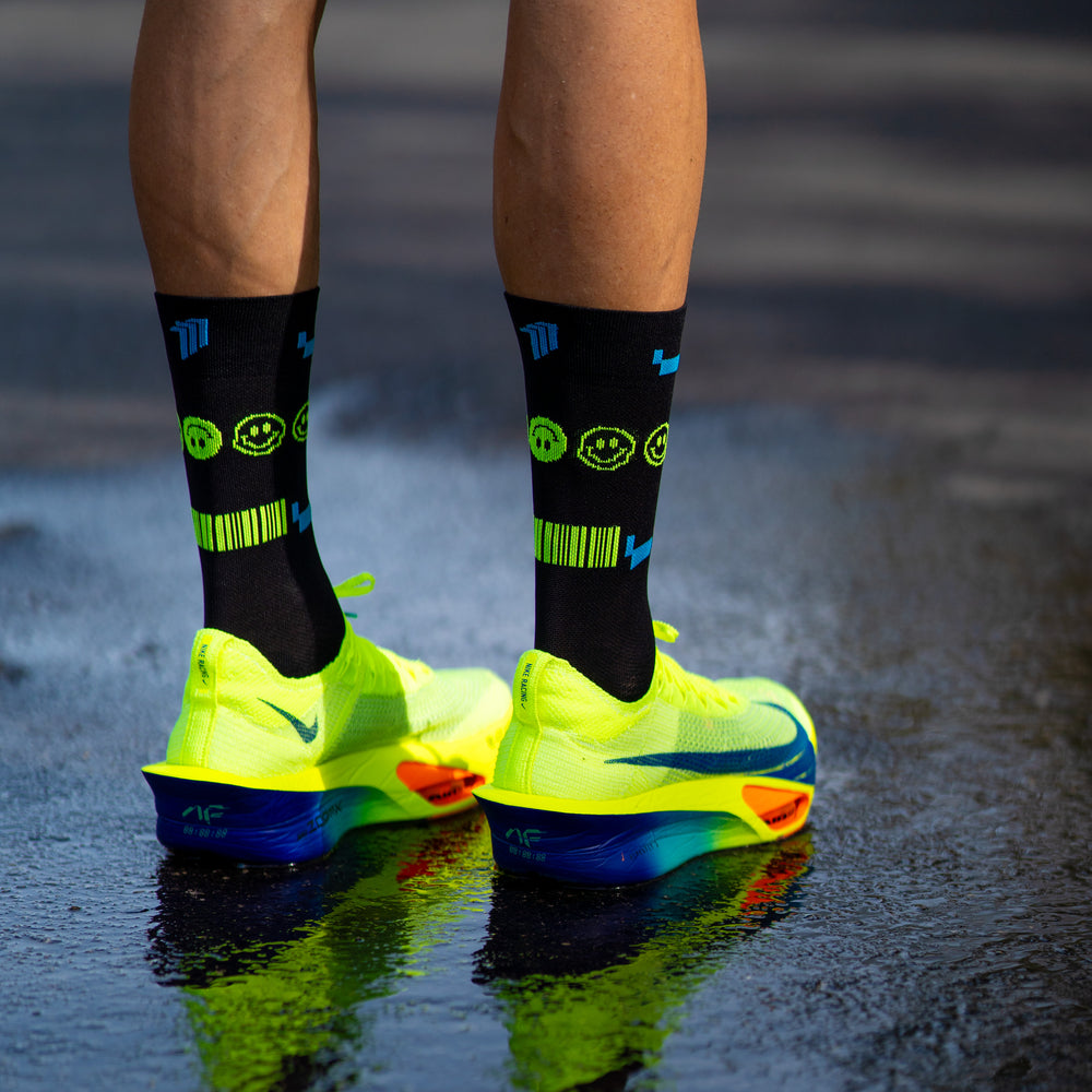 Retro 80's Style Running Socks for Men & Women - Breathable Athletic Socks for Jogging, Gym Workouts & Night Running - Sporcks Performance Socks