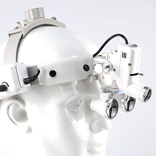 3.5X Magnifying Glasses with LED Headlight - Hands-Free Binocular Loupes for Jewelry Making, Watch Repair & Dental Work