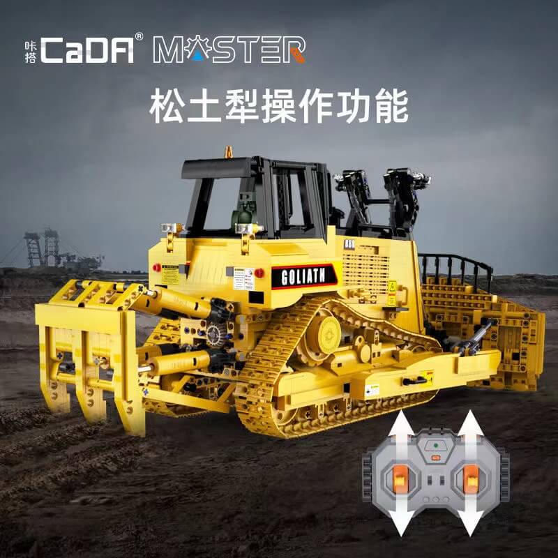 CADA Master C61056 Heavy Bulldozer 1:16 Scale 2826-Piece Building Blocks Set - Construction Toy for Kids & Adults, Perfect for STEM Learning & Model Collection