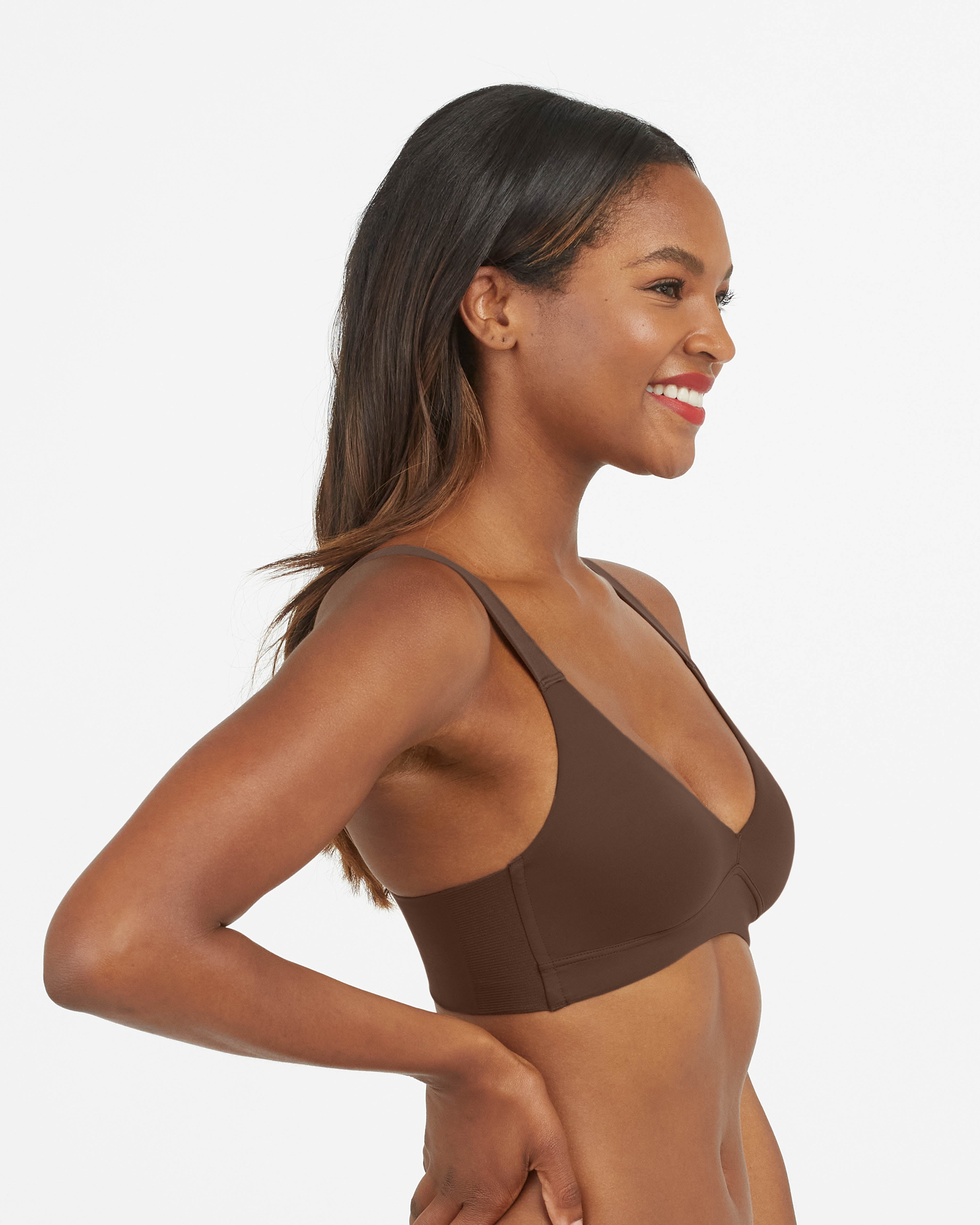 SPANX Smooth Comfort Unlined Bralette - Wireless Seamless Bra for Everyday Wear & Lounge - Perfect for Yoga, Work from Home & Relaxation