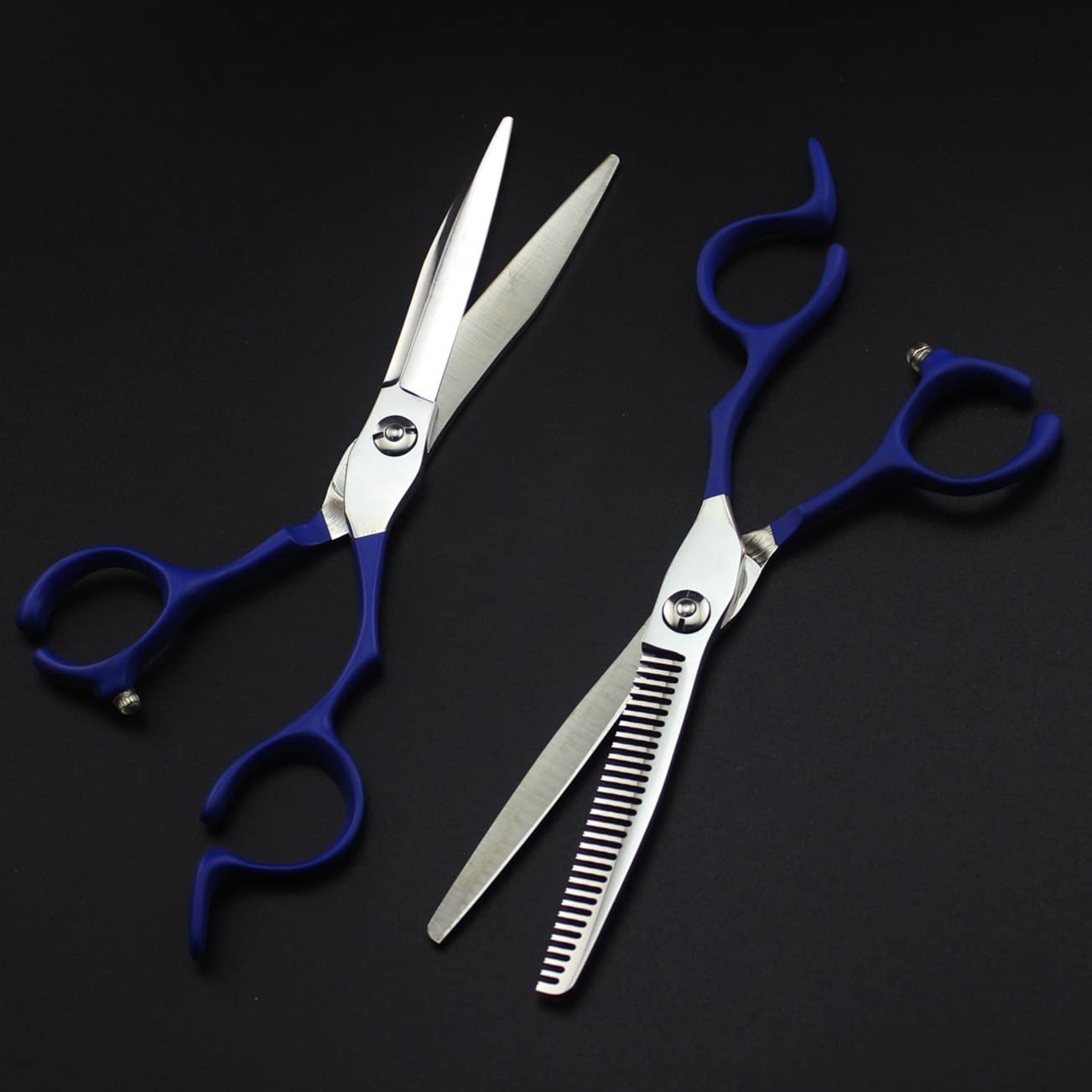 MRXFN Professional 6 Inch Barber Scissors Set - Hair Cutting Shears & Straight Thinning Scissors for Salon & Home Use | Stylist Tools for Precision Haircuts, Trimming & Thinning