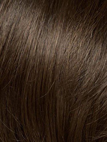 Jackson Wig Dark Chocolate Brown - 9 Inch Layered Mid-Length Synthetic Hair Wig with Teased Ends & Open Weft Cap | Includes Comb & Hair Loss Guide | Perfect for Daily Wear, Cosplay & Hair Loss Solutions