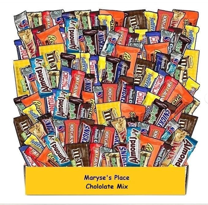 12 Lbs Bulk Chocolate Candy Variety Pack - Assorted Mars & Hershey Fun Size Individually Wrapped - Perfect for Easter, Halloween, Christmas, Birthday Parties, Pinata Fillers, Parades & Office Treats