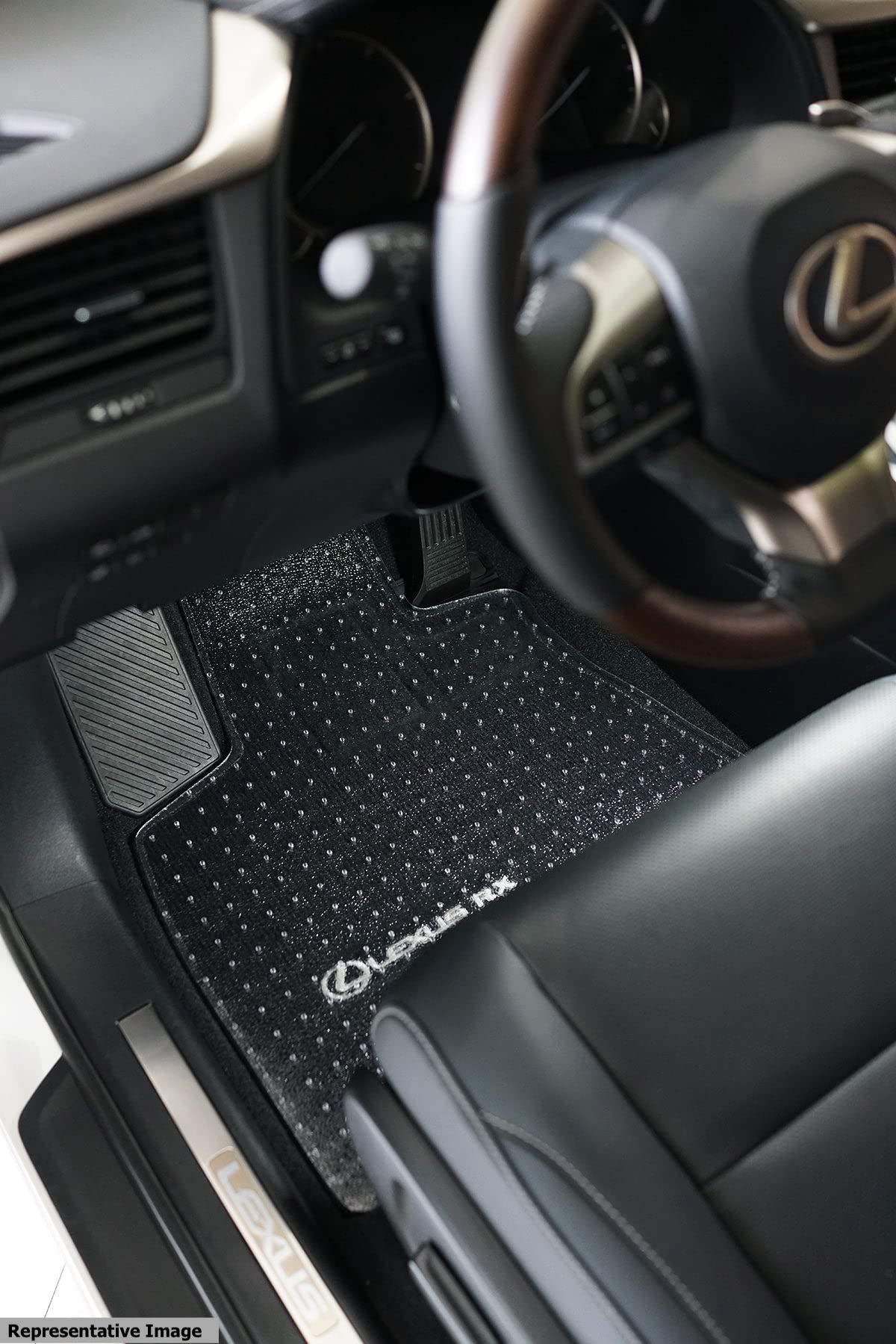 Premium Clear Floor Mats for Lexus RC 200t (2016-2017 RWD) - 1st & 2nd Row Protection - USA Made Car Floor Liners - Perfect for All-Weather & Daily Driving Protection