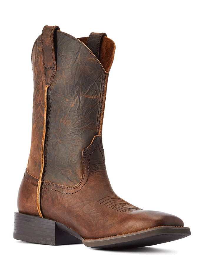 Ariat Men's Sport Rambler Western Boot - Brown Bartop - Comfortable & Durable Cowboy Boots for Riding, Work & Casual Wear