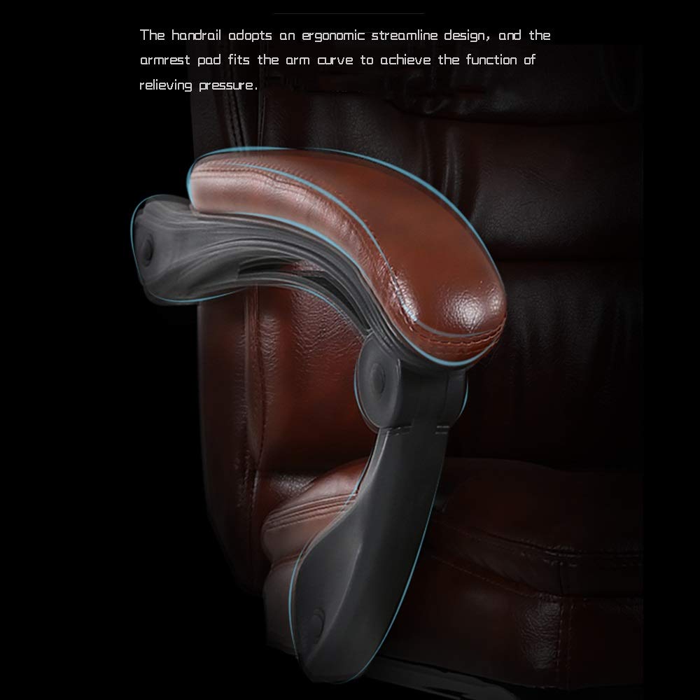 Ergonomic High Back PU Leather Gaming Chair with Footrest & Reclining - Racing Style Office Computer Desk Chair for Home, Office & Meeting Rooms (Brown) - Perfect for Long Gaming Sessions & Work From Home Comfort