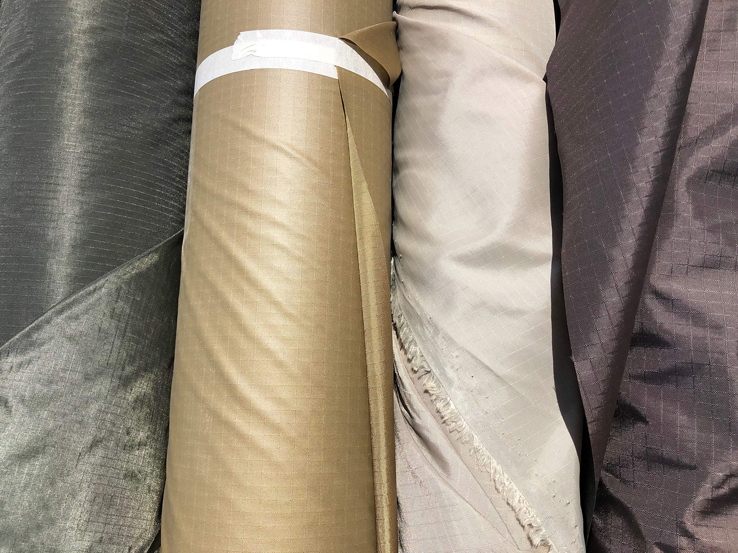 70D 1.9 oz Ultra Lightweight Ripstop Nylon Fabric - 10 Yards, Coyote Color with 1 oz Urethane DWR Water Repellent - USA Made for Tents, Tarps, Outdoor Gear & DIY Projects