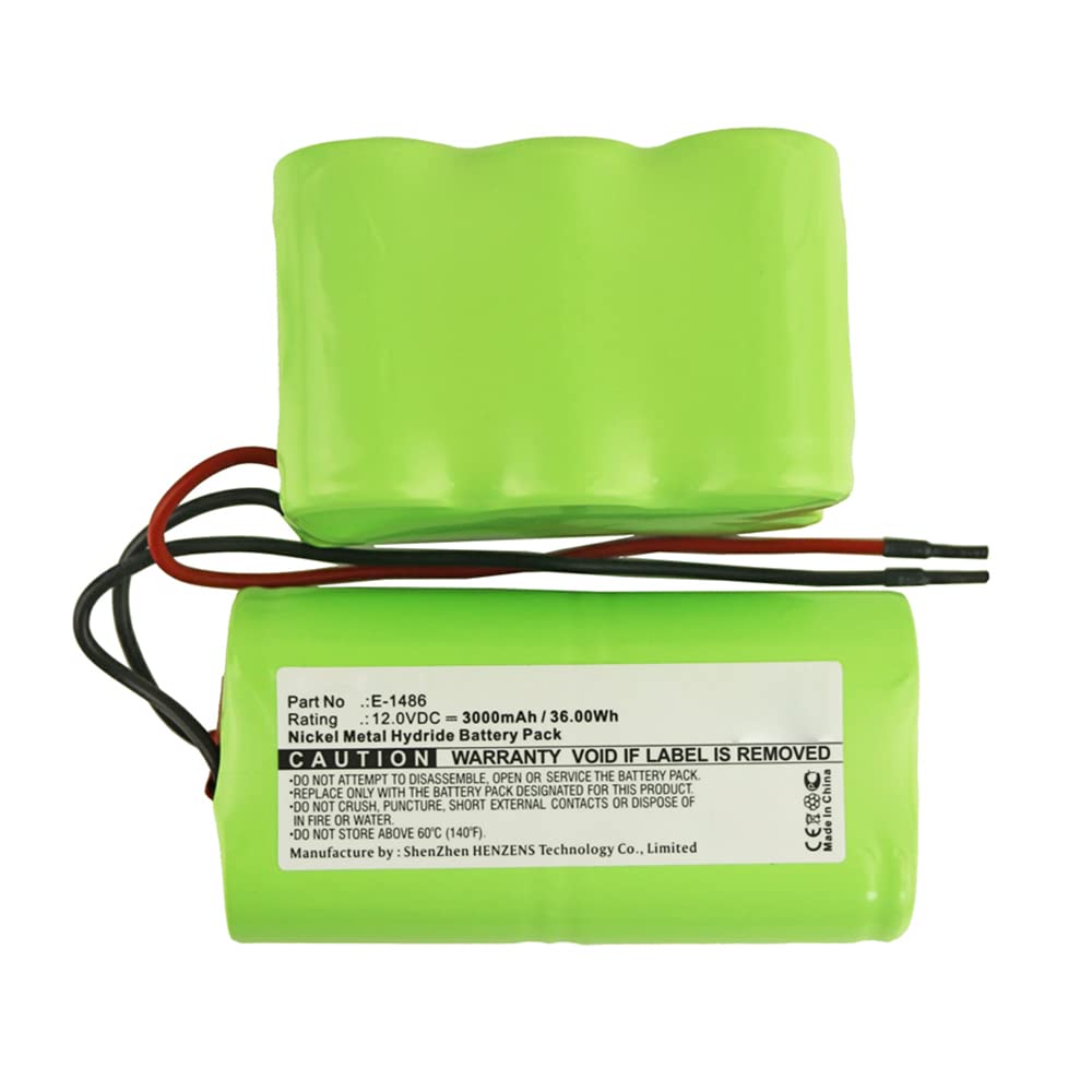 Synergy Digital Replacement Vacuum Cleaner Battery for ZEPTER E-1486 - 12V 3000mAh Ni-MH Battery | Perfect for Home Cleaning, Car Detailing & Pet Hair Removal