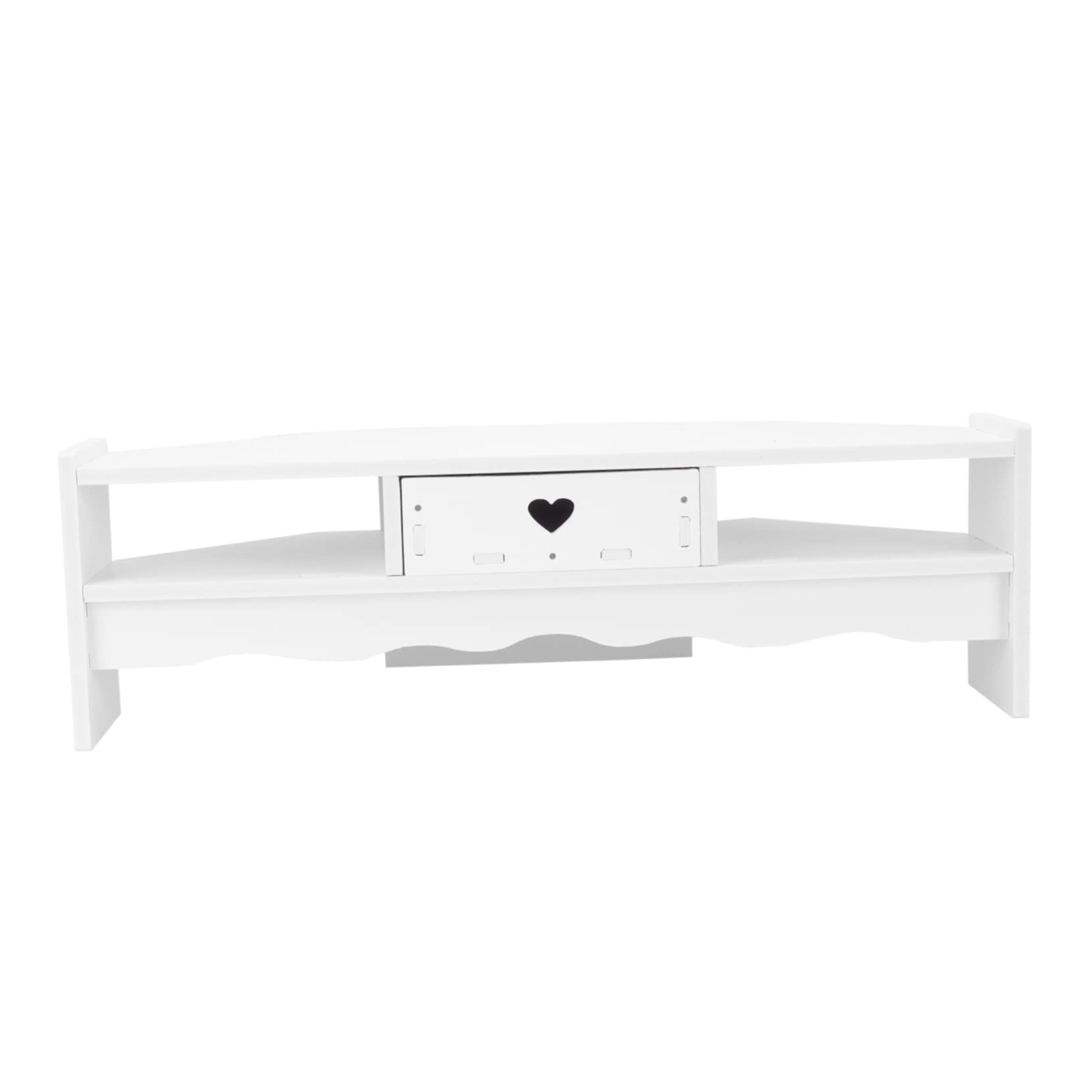 1PC Monitor Stand Drawer Desk Organizer - Adjustable Computer Monitor Riser with Storage Shelf for Home Office, Gaming Setup & Workspace Organization (Black)