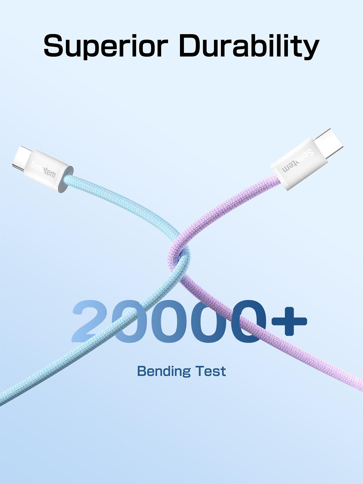 Senetem 3-Pack USB C to USB A Cable 3FT - 3A Fast Charging Cord Compatible with iPhone 16/15, Samsung S24/S23/S22, Pixel, Moto, LG - Perfect for Car Play, Home & Office Charging