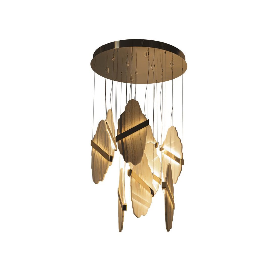 Auralith Crystal Chandelier - Elegant Modern Ceiling Light Fixture for Dining Room, Living Room, Bedroom & Entryway | Perfect for Home Decor & Wedding Venue Lighting