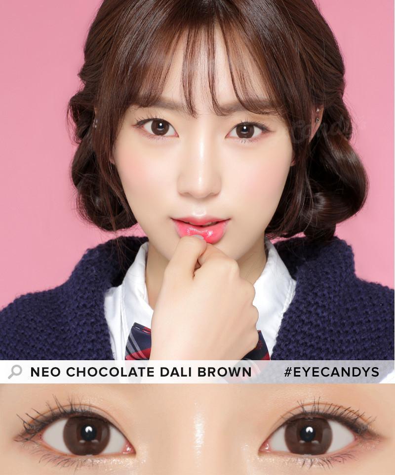 NEO Vision Dali Chocolate Brown Colored Contact Lenses - Natural & Comfortable for Daily Wear, Halloween, Cosplay, and Special Events