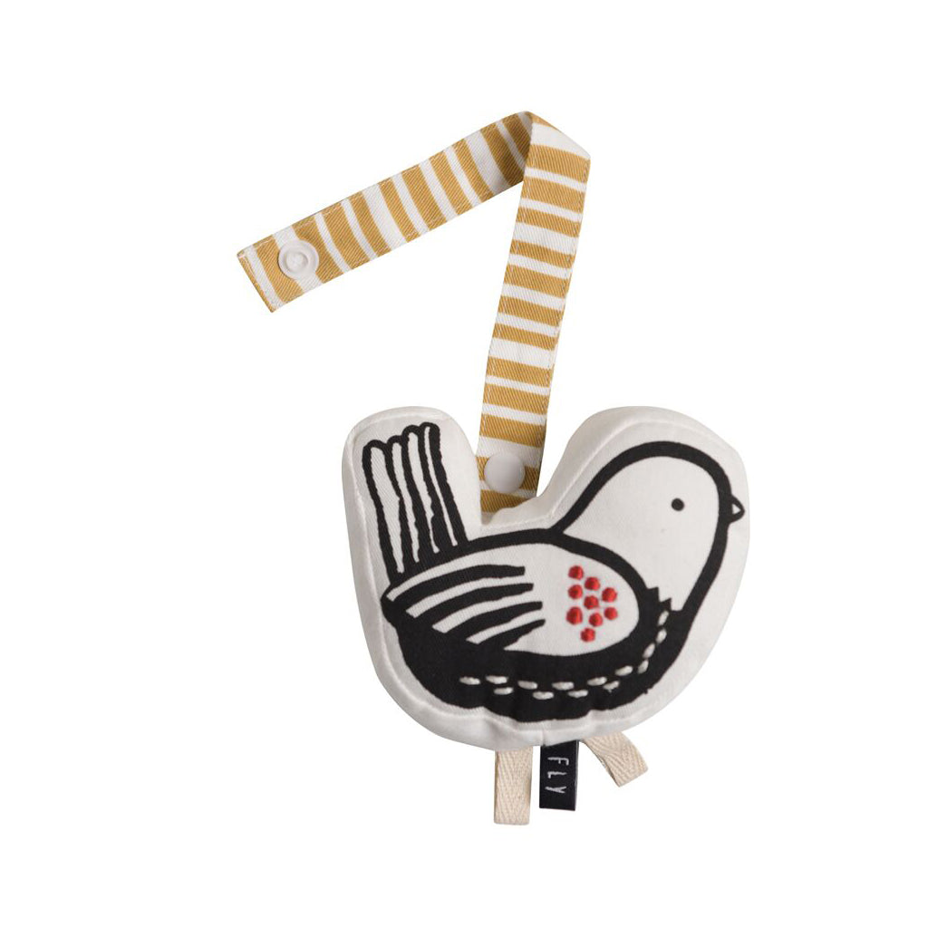 Wee Gallery Stroller Toy - Birdie Black & White High Contrast Baby Toy for Newborns - Perfect for Strollers, Car Seats & Cribs to Stimulate Visual Development