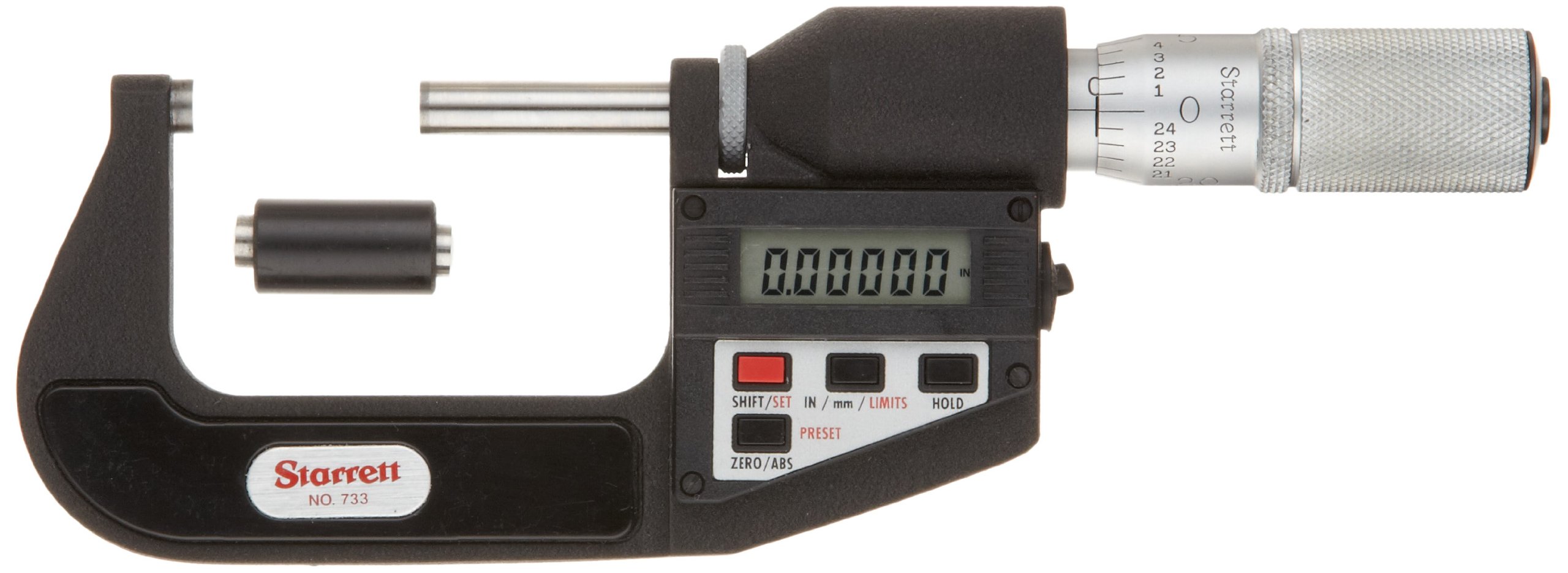 Starrett 733XFLZ-20 LCD Digital Outside Micrometer 19-20