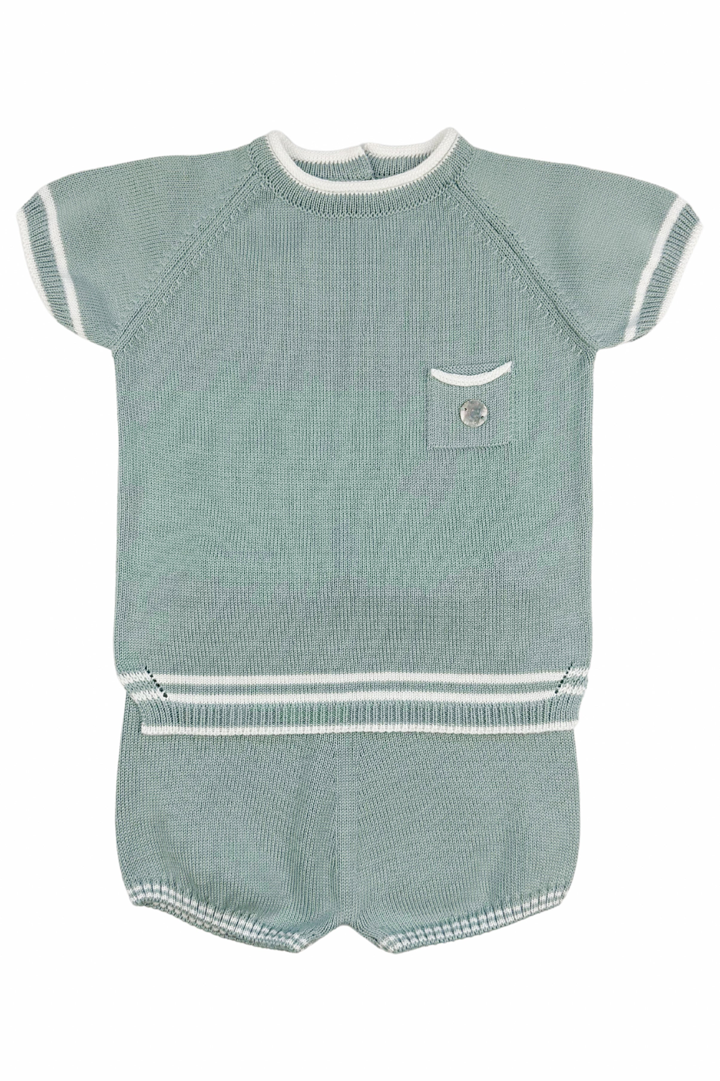 Kylo Teal Knit Top & Shorts Set - Stylish Women's Loungewear for Casual Outings, Yoga, and Home Relaxation