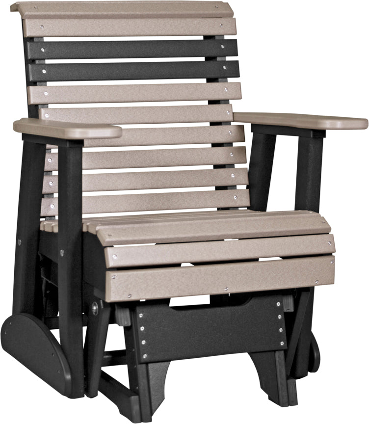 LuxCraft 2-Foot Plain Glider Rocking Chair - Comfortable Nursery Glider for Baby Room, Living Room & Bedroom Relaxation