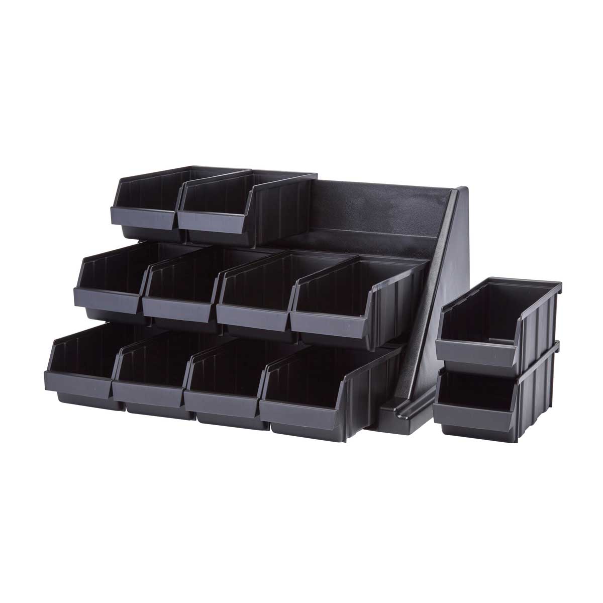 Cambro 5412CBP110 Versa Organizer Bin - Black Plastic Storage Container 5 x 4.25 x 12 Inches - Perfect for Kitchen, Office, Garage & Retail Organization