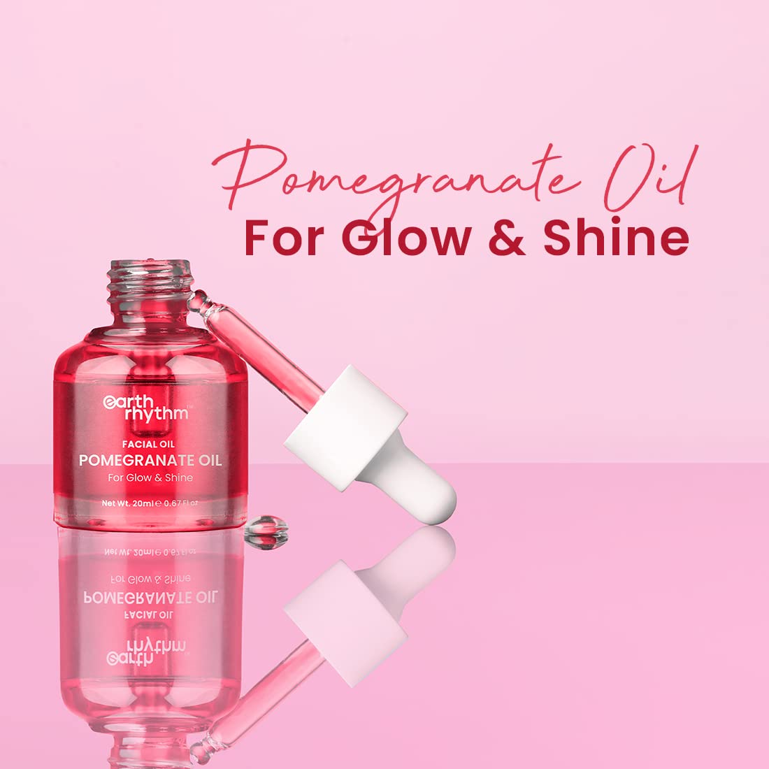 Organic Cold Pressed Pomegranate Face Oil for Hydration, Pigmentation & Dark Spot Treatment | 20ml | Vegan Skincare for Dry, Sensitive & Acne-Prone Skin | Day & Night Moisturizer