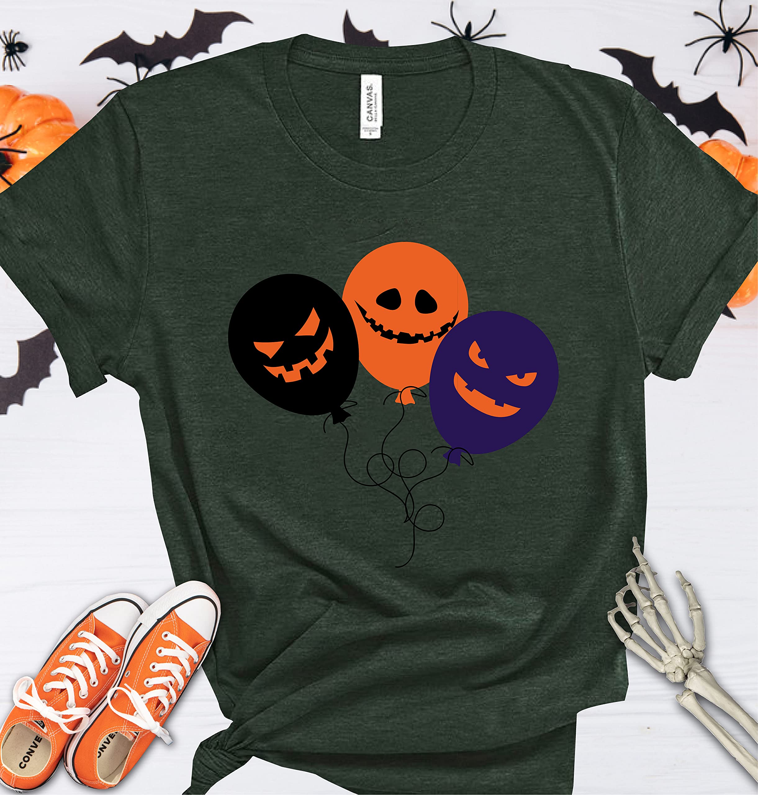 Spooky Halloween Pumpkin Face T-Shirts for Women & Men - Scary Horror Pumpkin Tees for Girls & Boys - Perfect for Halloween Parties & Trick or Treating