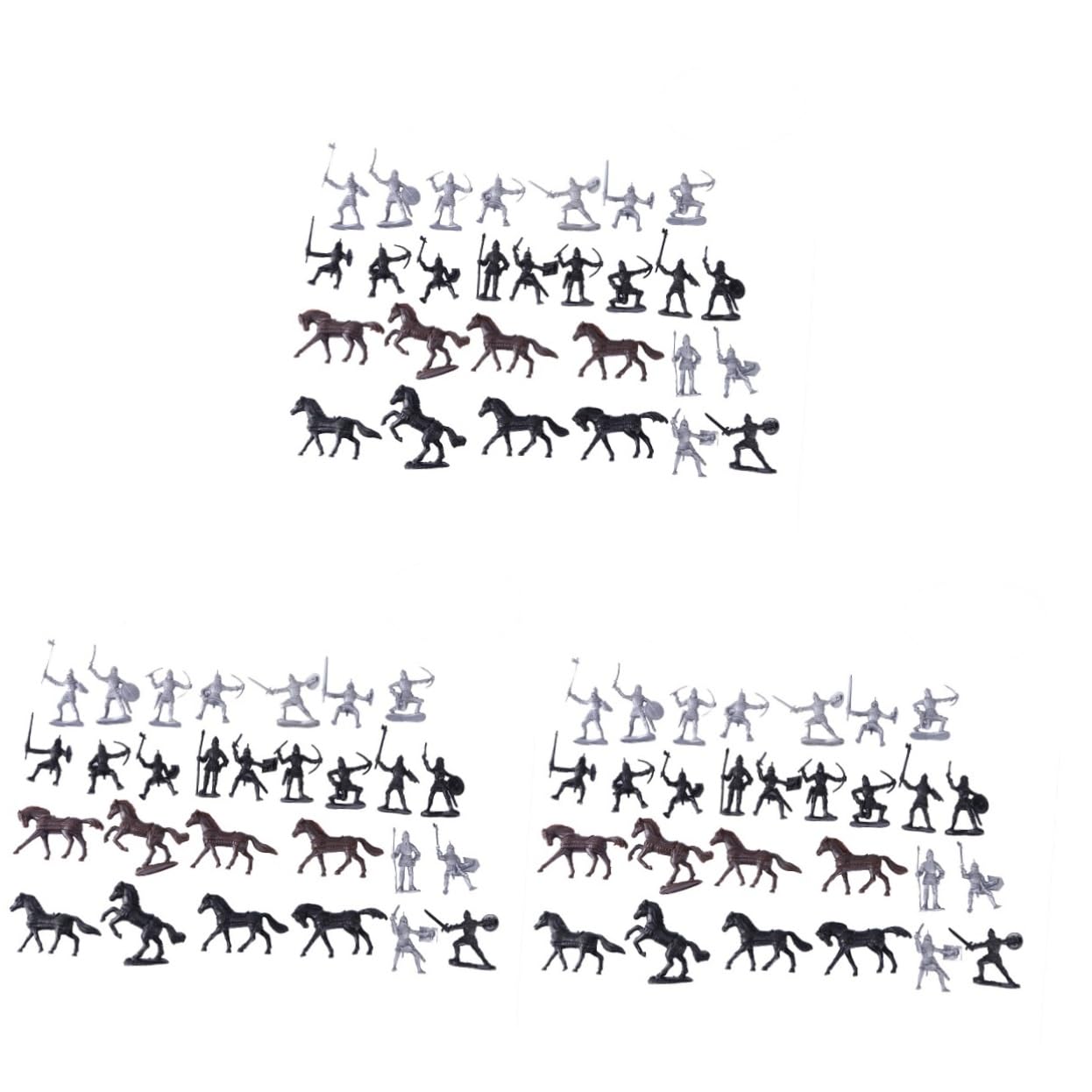 84 Pcs Knight Action Figure Set with Horses - Medieval Warrior Toys for Kids, Boys & Girls - Educational Number & World History Playset - Perfect for Role Play, Storytelling & Collectible Display