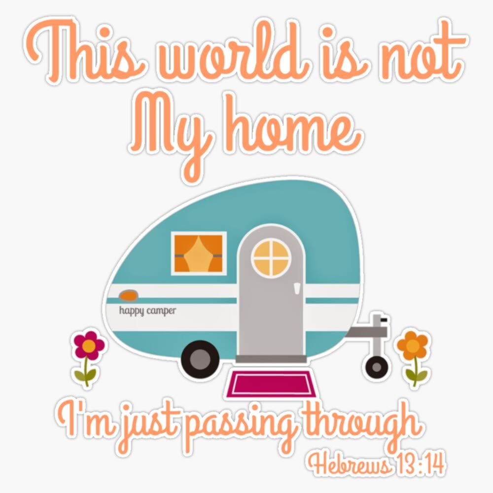 High-Quality Waterproof Christian Camper Vinyl Bumper Sticker Decal - 5 Inch - Perfect for RVs, Cars, Windows & Outdoor Use